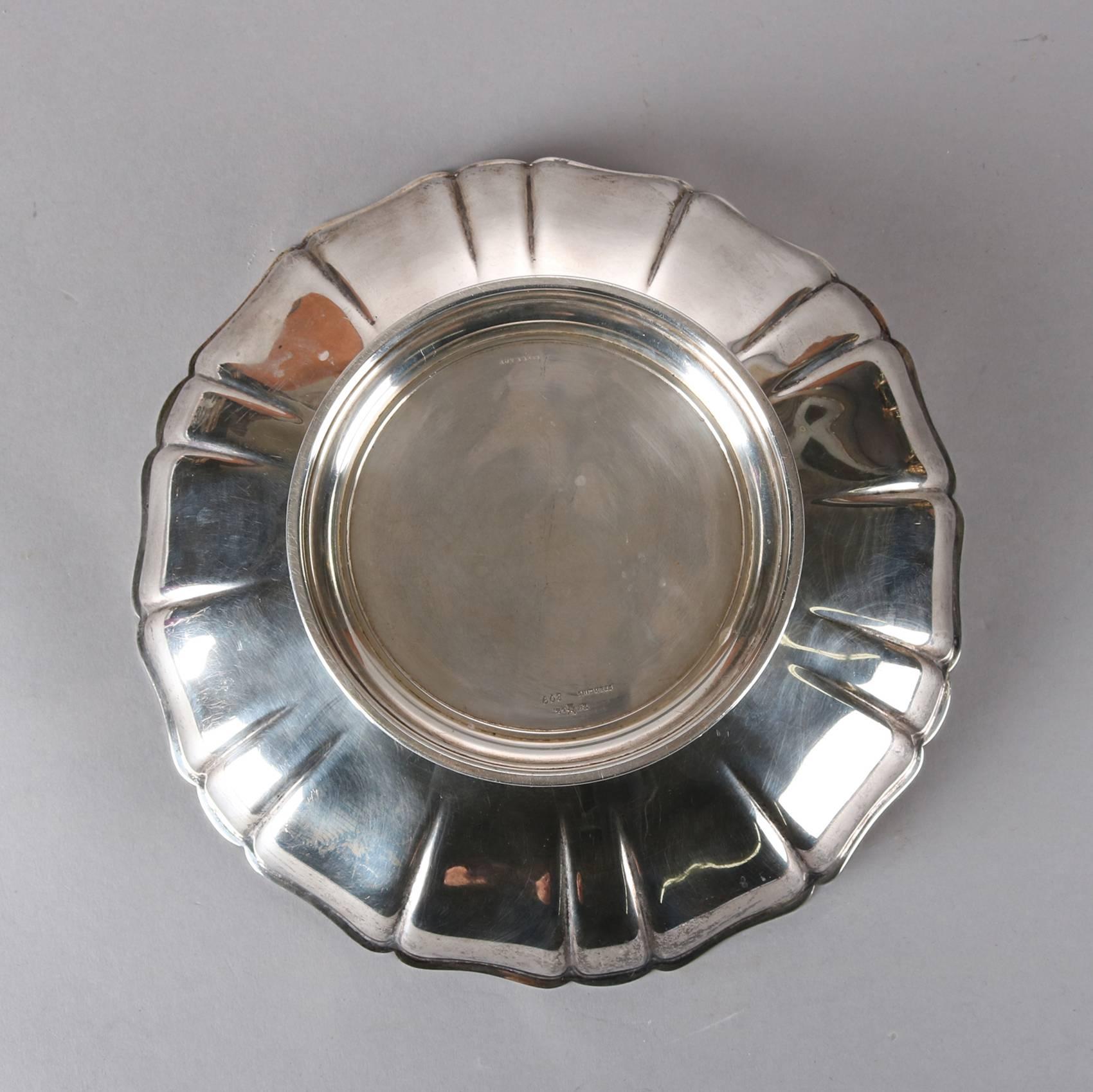Antique Sterling Silver Footed and Scalloped Centre Bowl by Wallace, 16toz 4