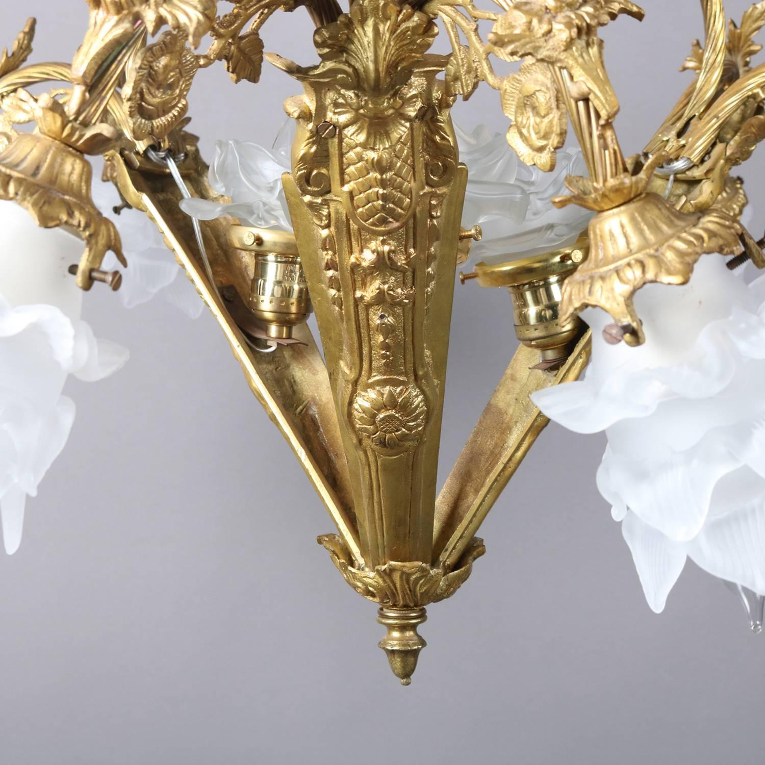 Vintage French Louis XIV Style Nine-Light Gilt Foliate Form Frame, 20th Century 3