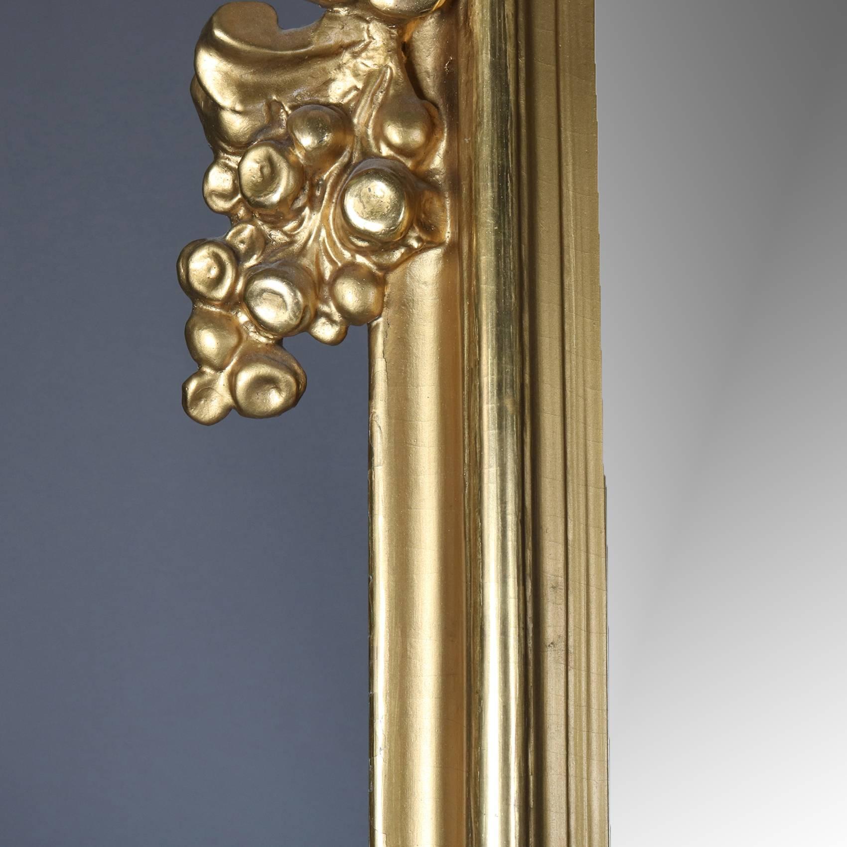 antique pier mirror with marble base