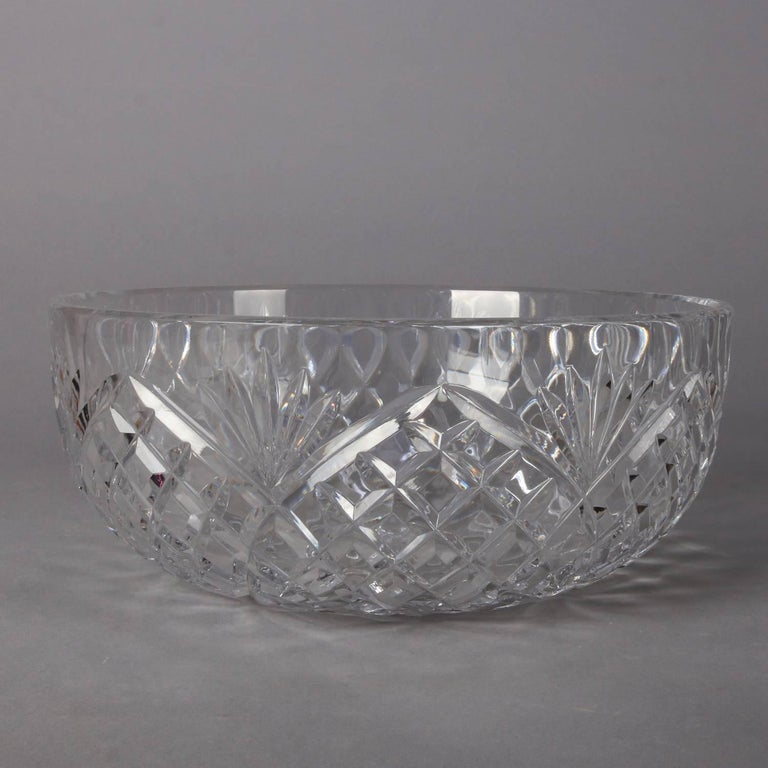 Waterford School Brilliant Cut Crystal Bowl, Pineapple Design, 20th
