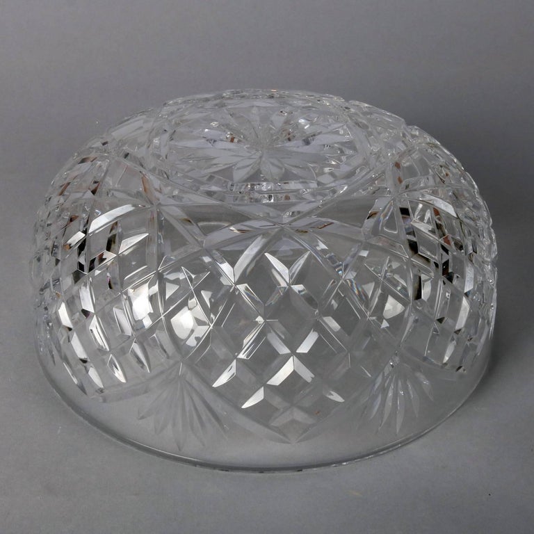 Waterford School Brilliant Cut Crystal Bowl, Pineapple Design, 20th