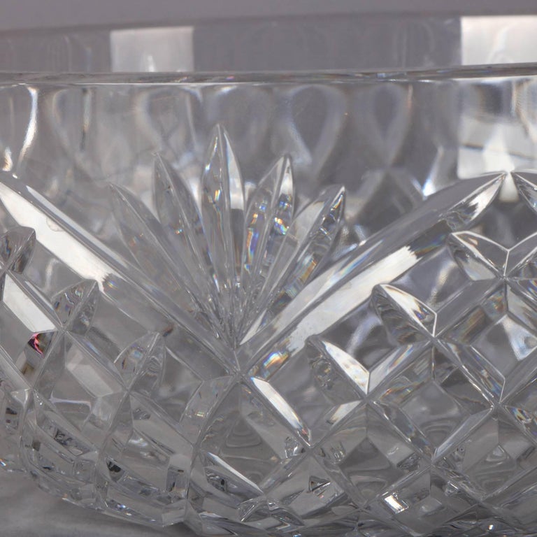 Waterford School Brilliant Cut Crystal Bowl, Pineapple Design, 20th