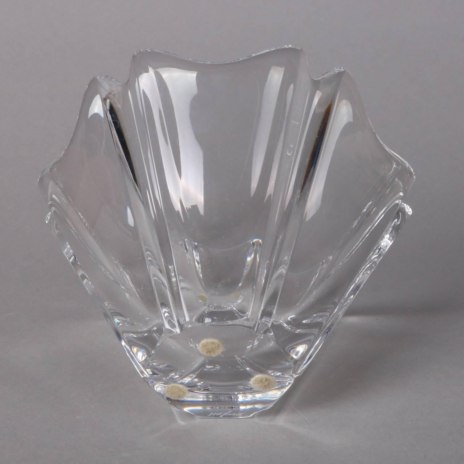 Swedish Crystal Orion Bowl by Lars Hellsten for Orrefors, 20th Century For Sale 1