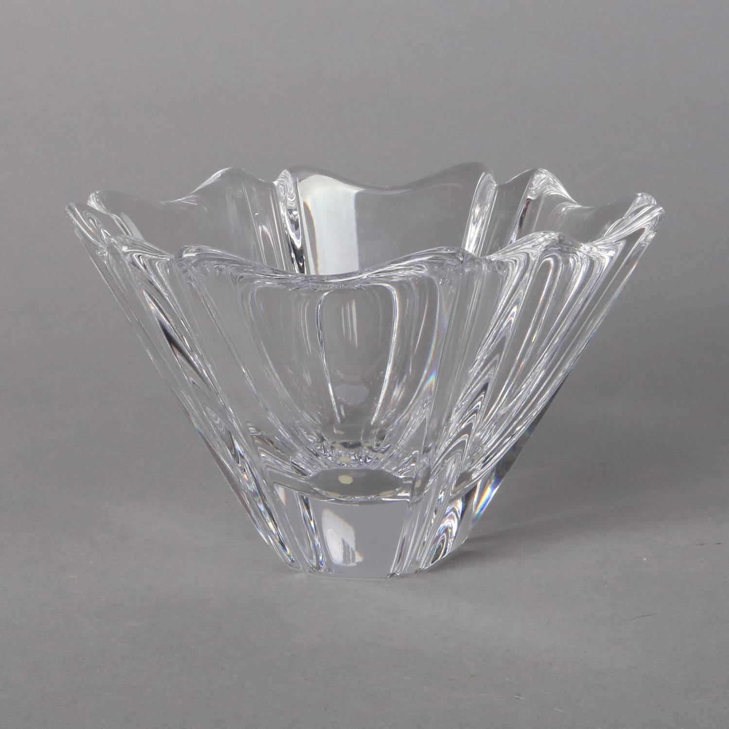 Swedish Crystal Orion Bowl by Lars Hellsten for Orrefors, 20th Century For Sale 2