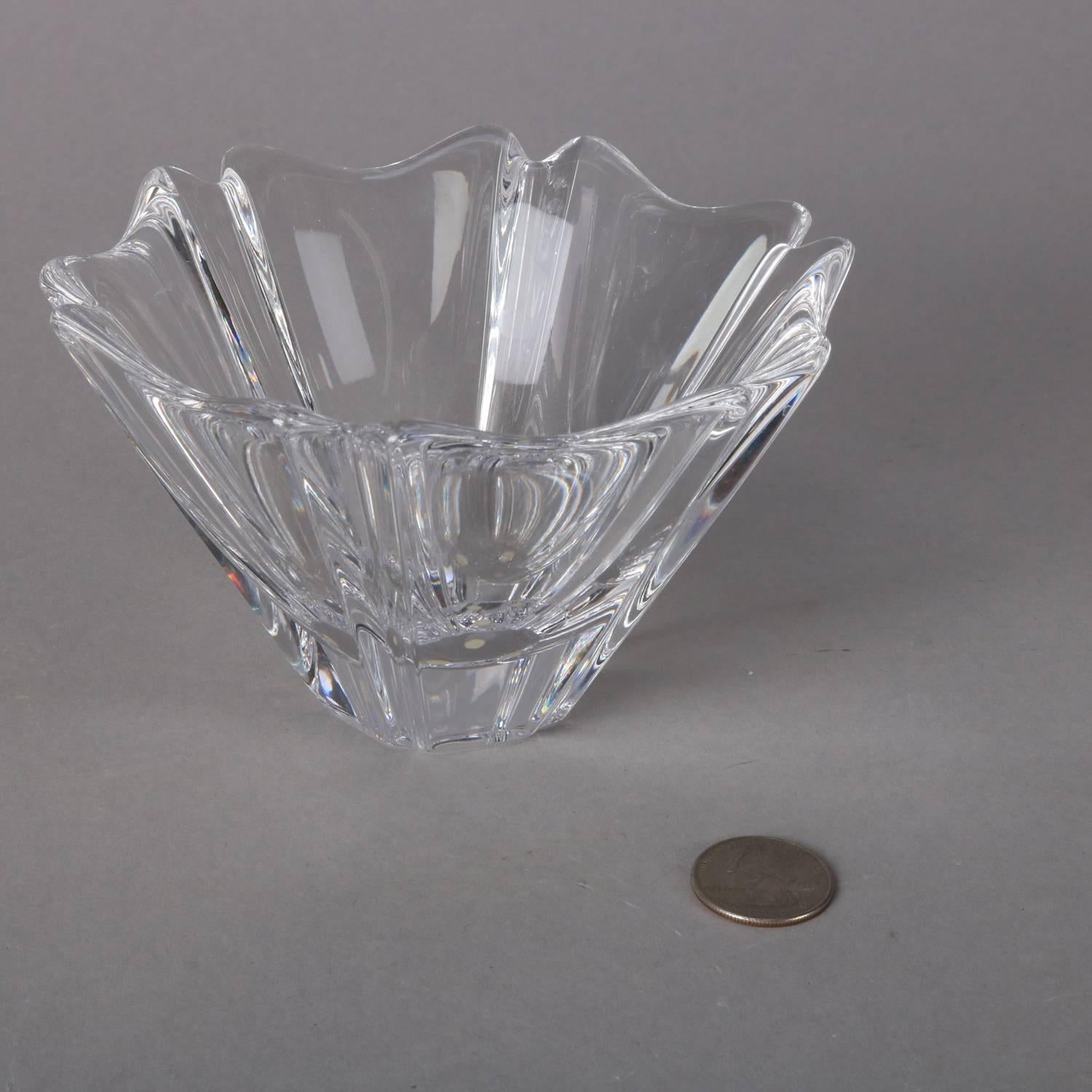 Swedish Crystal Orion Bowl by Lars Hellsten for Orrefors, 20th Century For Sale 4
