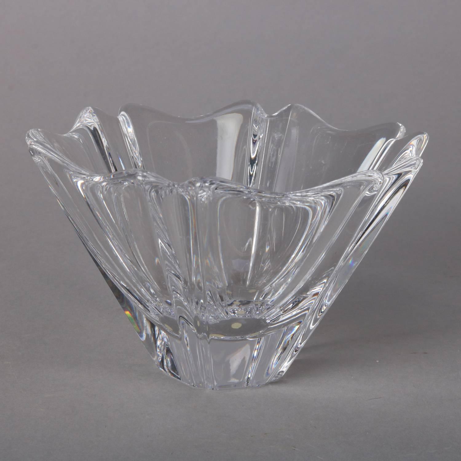 Swedish Crystal Orion Bowl by Lars Hellsten for Orrefors, 20th Century For Sale 3