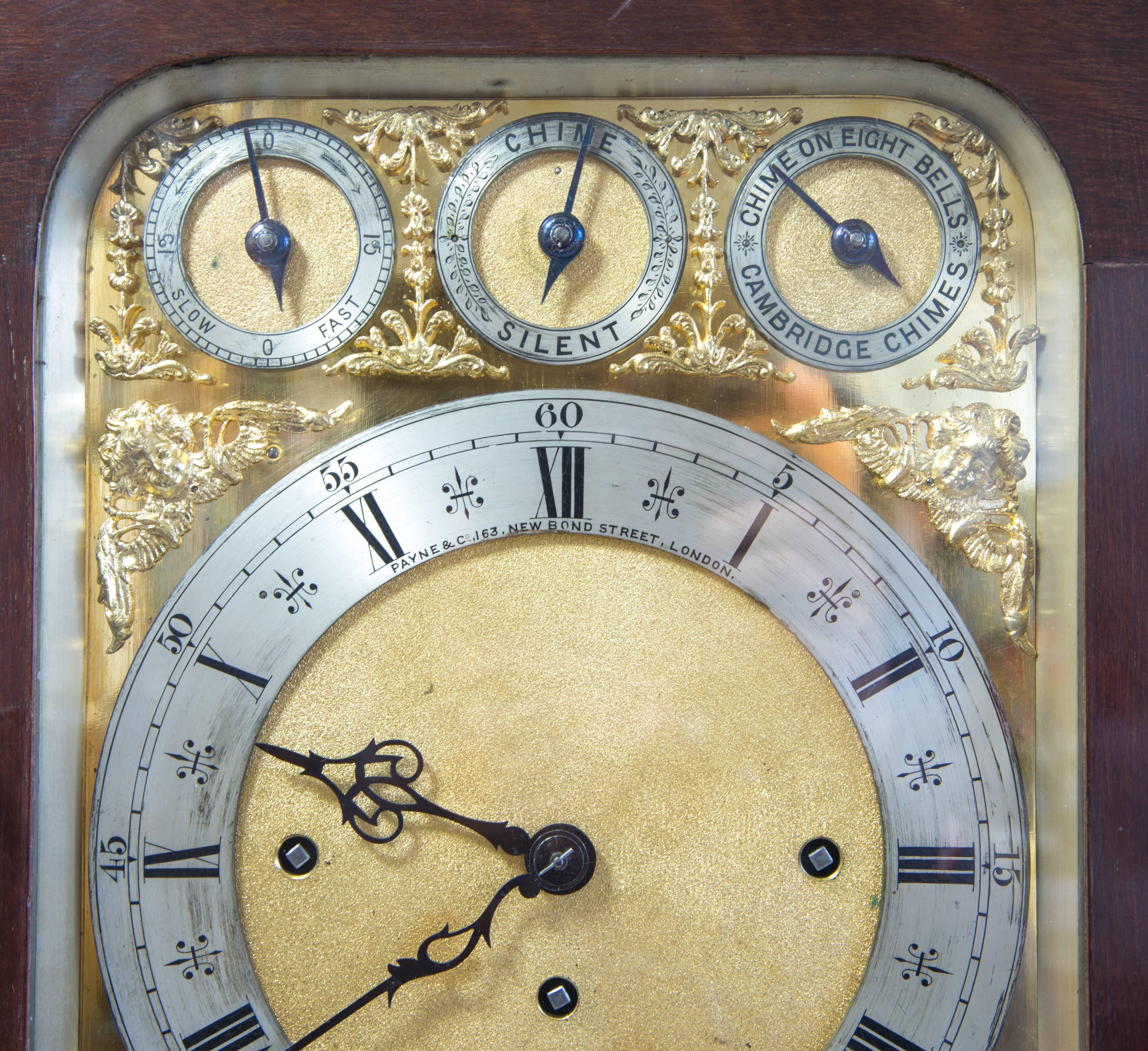 Big English Bracket Clock with Eight Chiming Bells 3