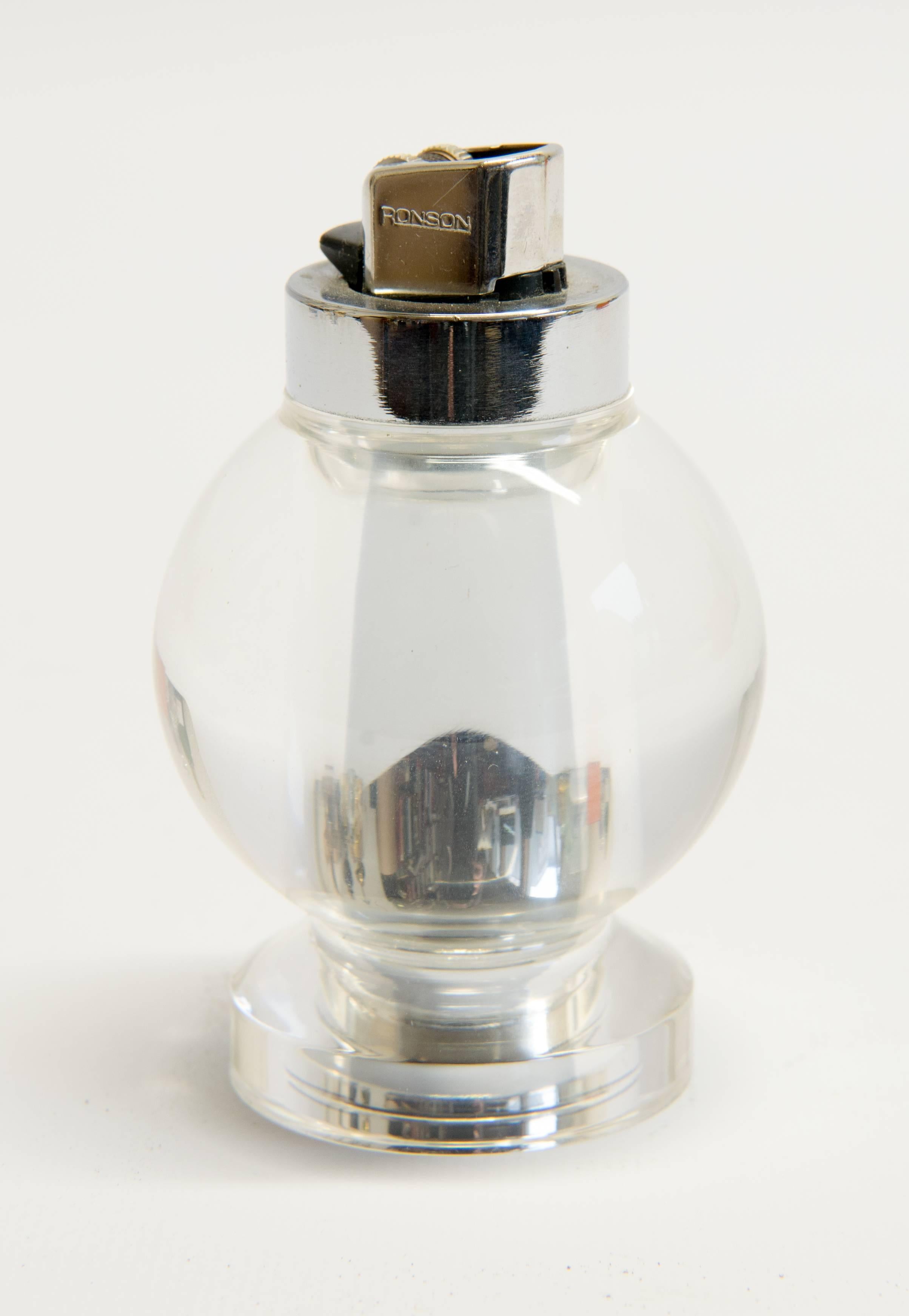 Italian Gucci Table Lighter by Ronson in Acrylic