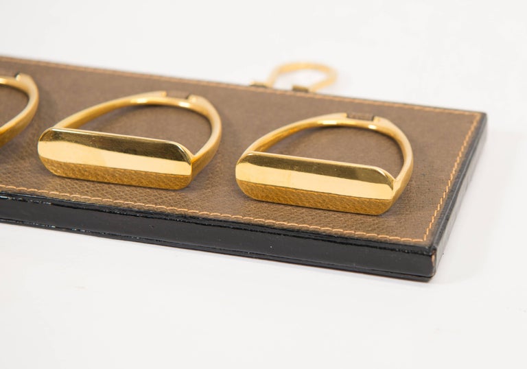 Leather Scarf Rack Tie Rack Belt Rack Made by Gucci at 1stDibs