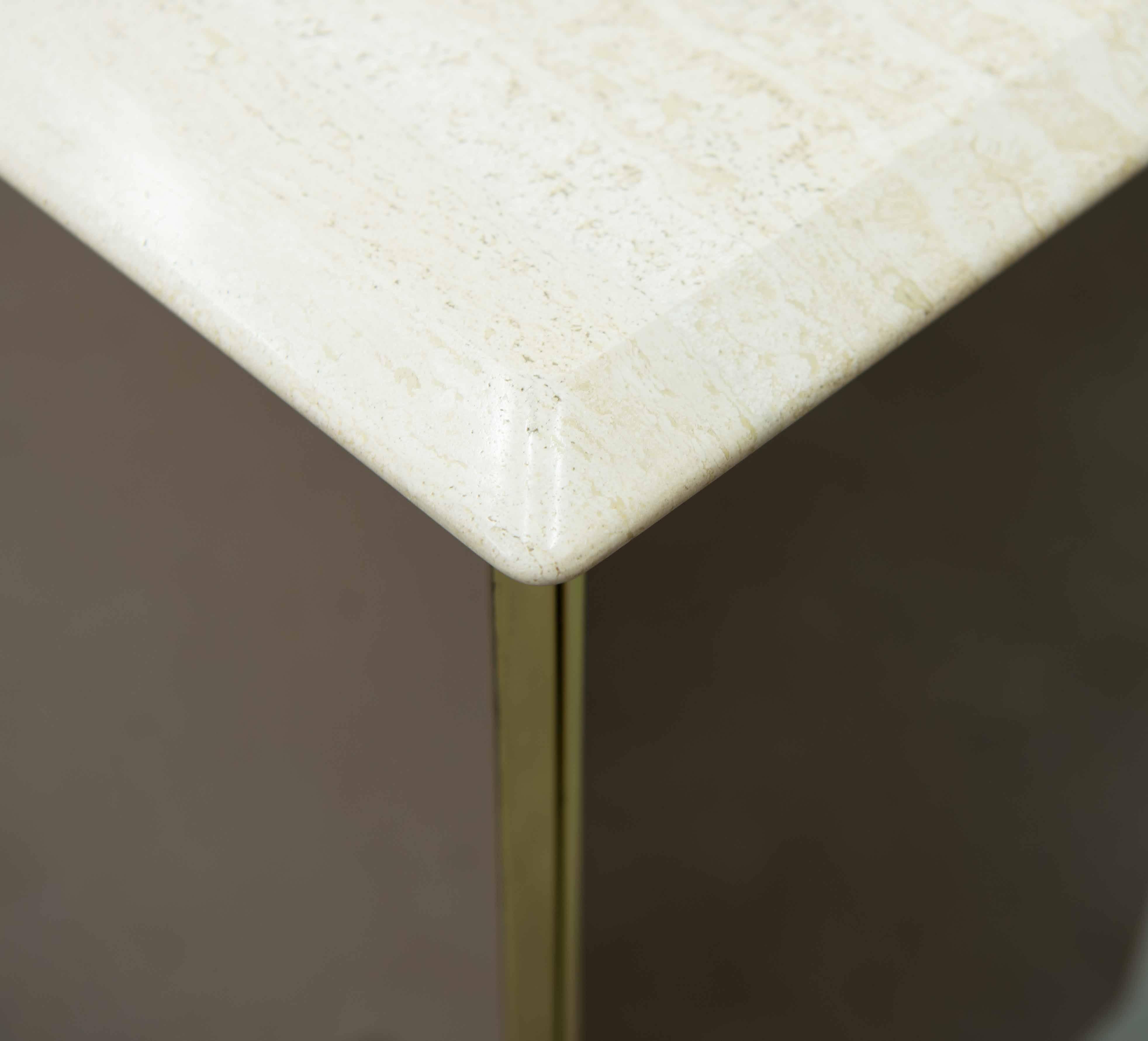 Belgochrom Credenza with Travertine Top In Good Condition In Wingene, BE