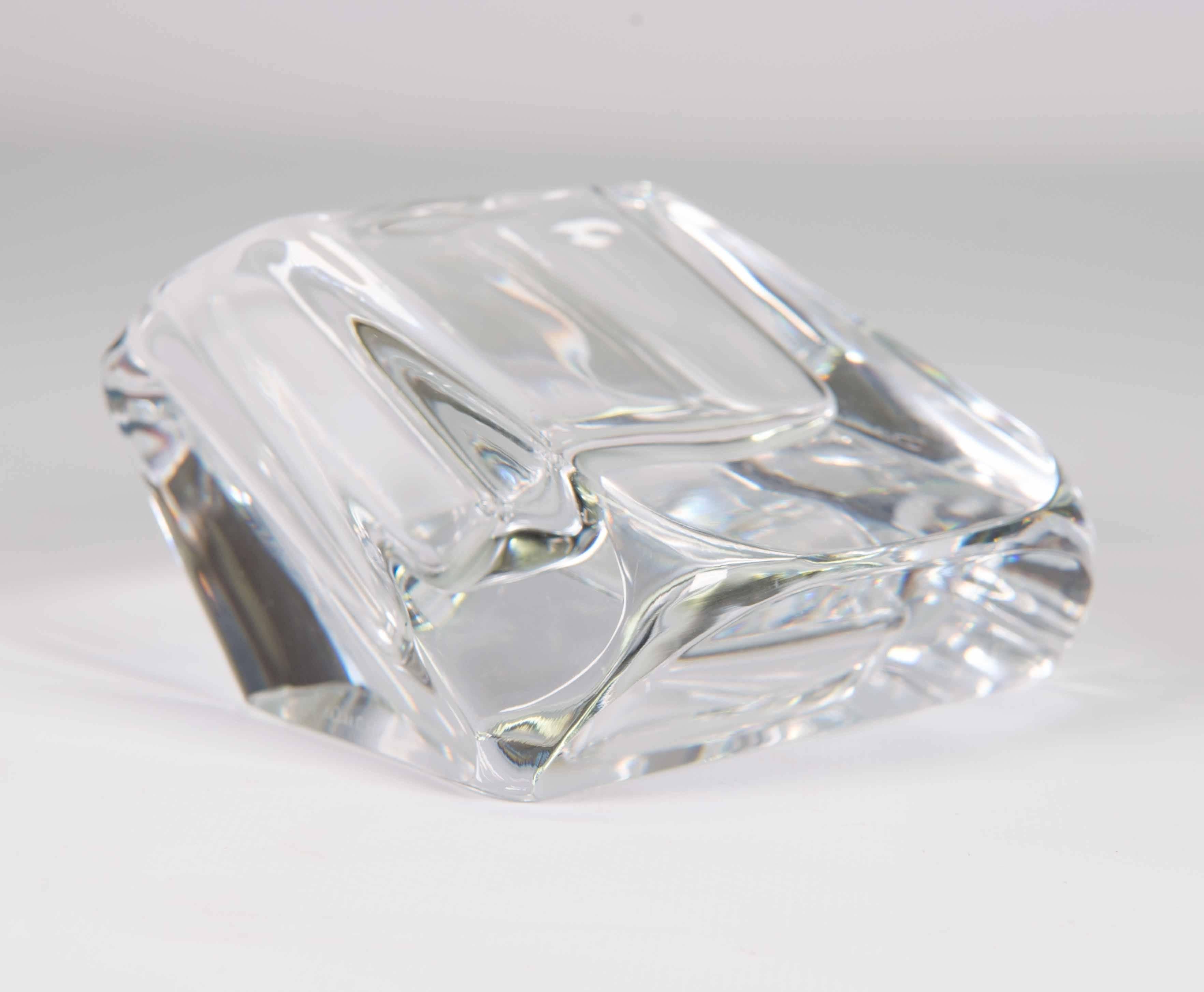 Late 20th Century Business Card Holder in Crystal Made by Daum, France