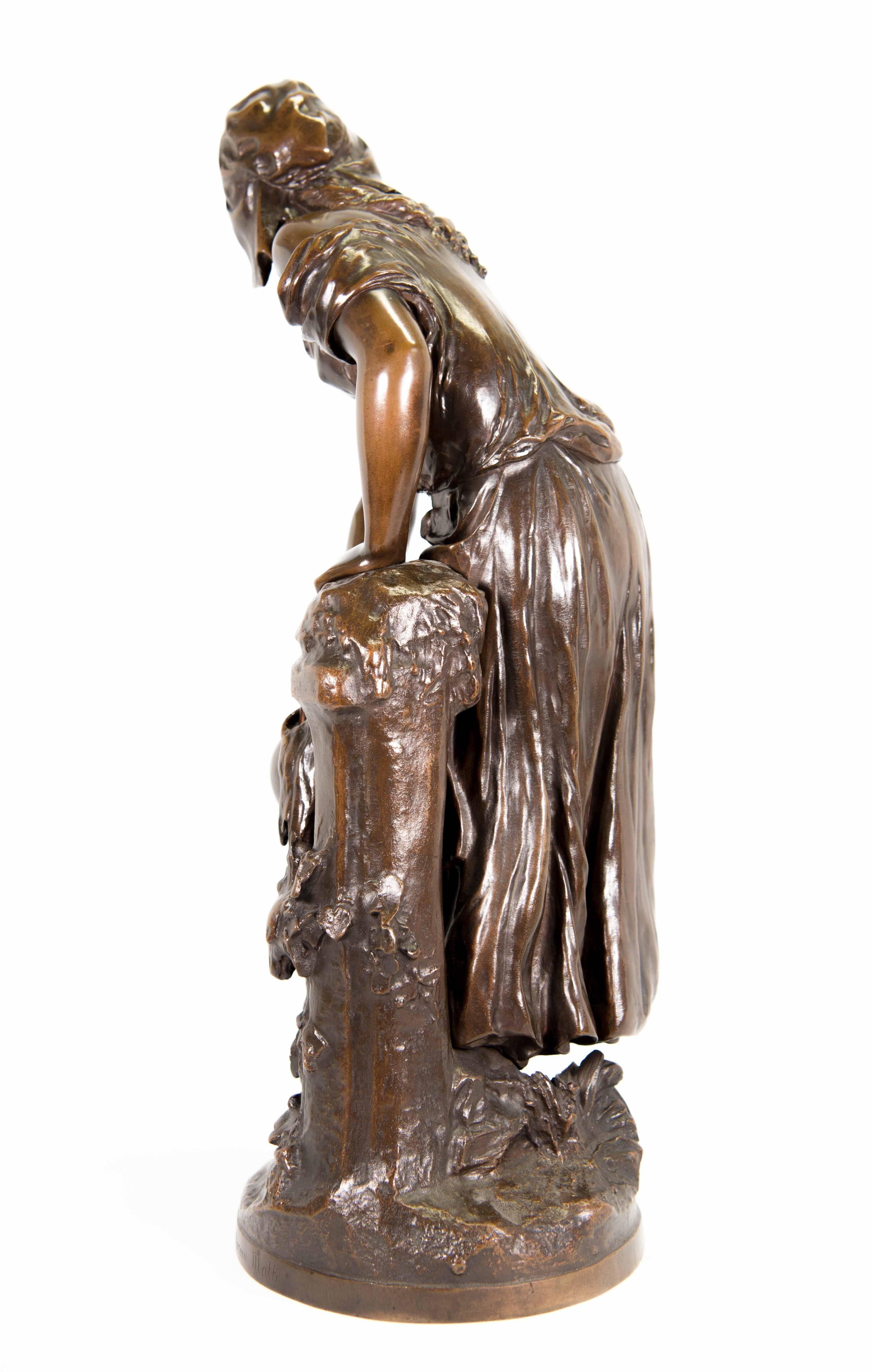 Bronze Statue of Lady at the Well, Mathurin Moreau, 19th Century For Sale 2