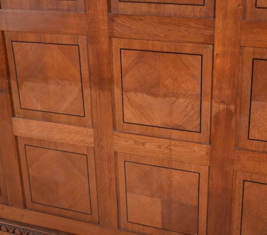 Inlaid Antique Boiserie/Paneling/Wainscoting in Oak Wood For Sale 1