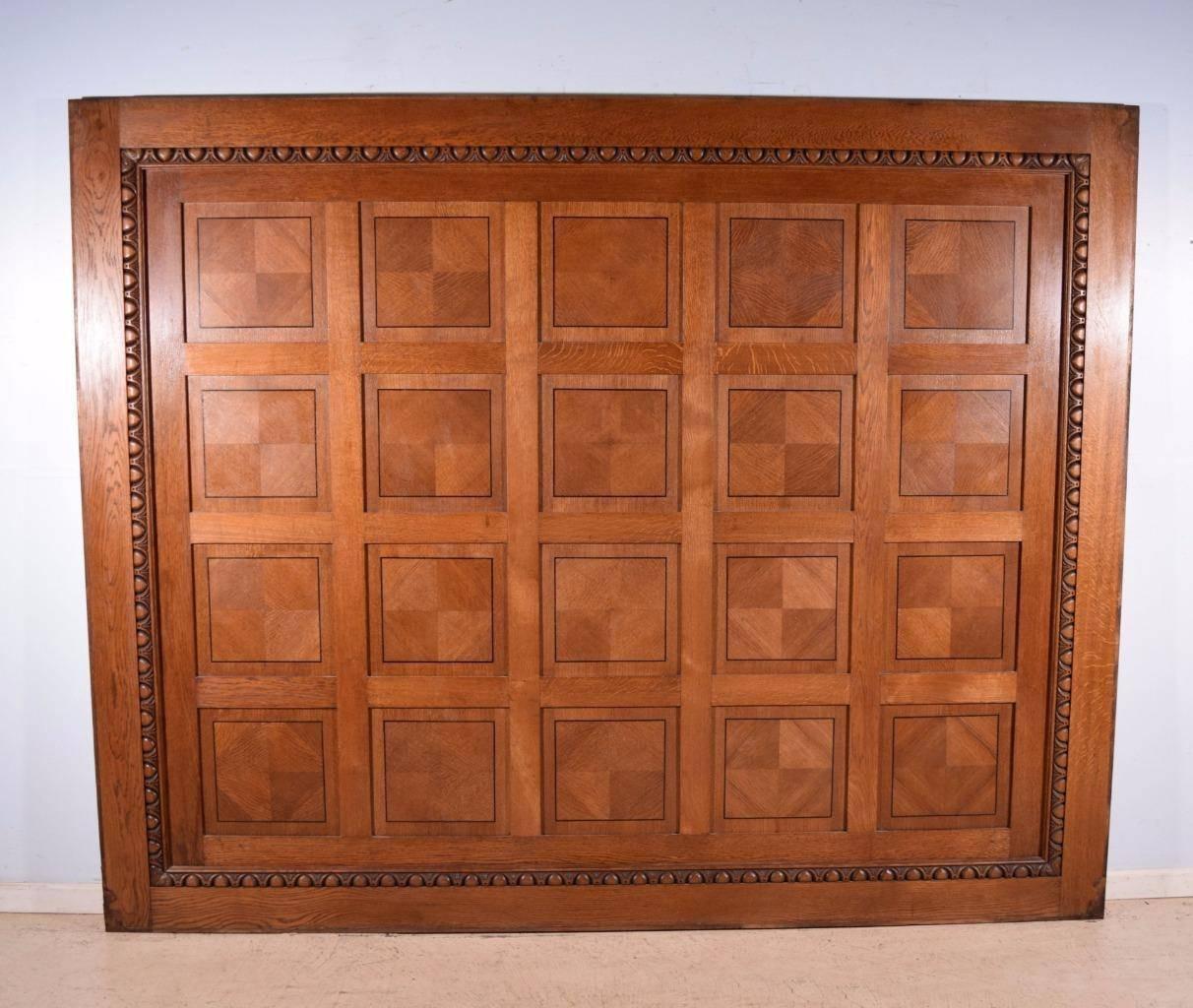 Neoclassical Inlaid Antique Boiserie/Paneling/Wainscoting in Oak Wood For Sale