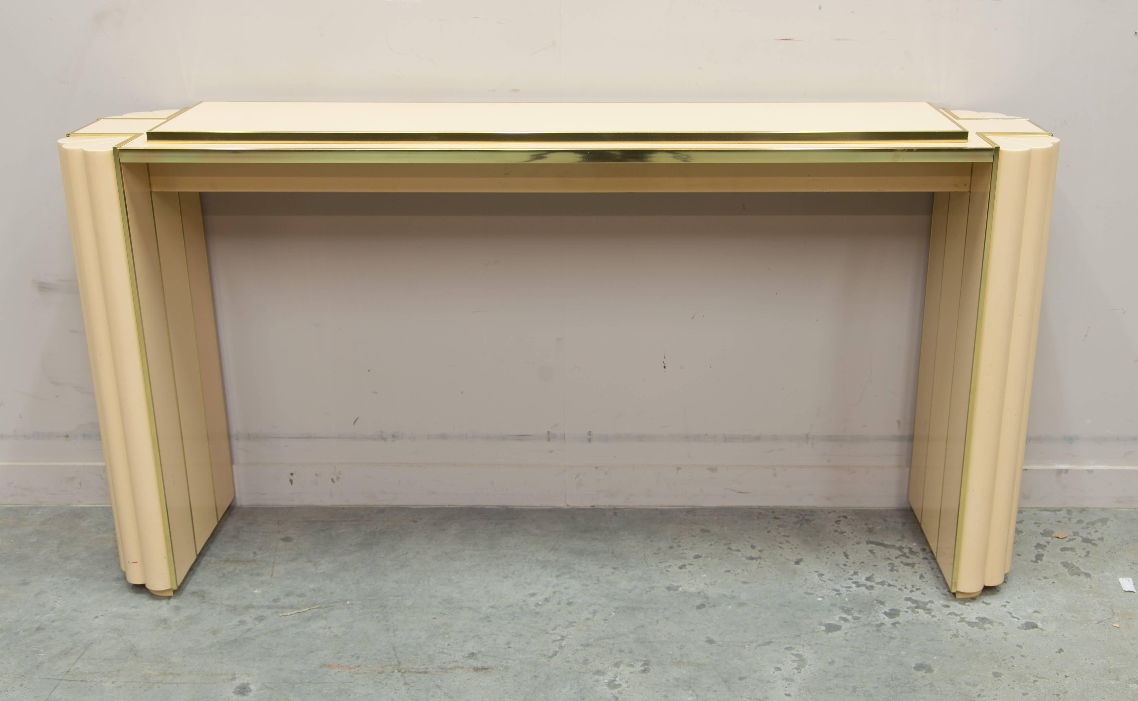 Alain Delon Console Table and Mirror In Good Condition In Wingene, BE