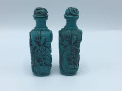 19th Century Turquoise Snuff Bottles, Pair