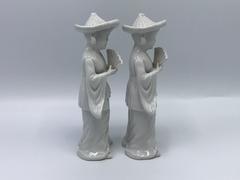 1950s Blanc De Chine Asian Geisha Statues, Pair