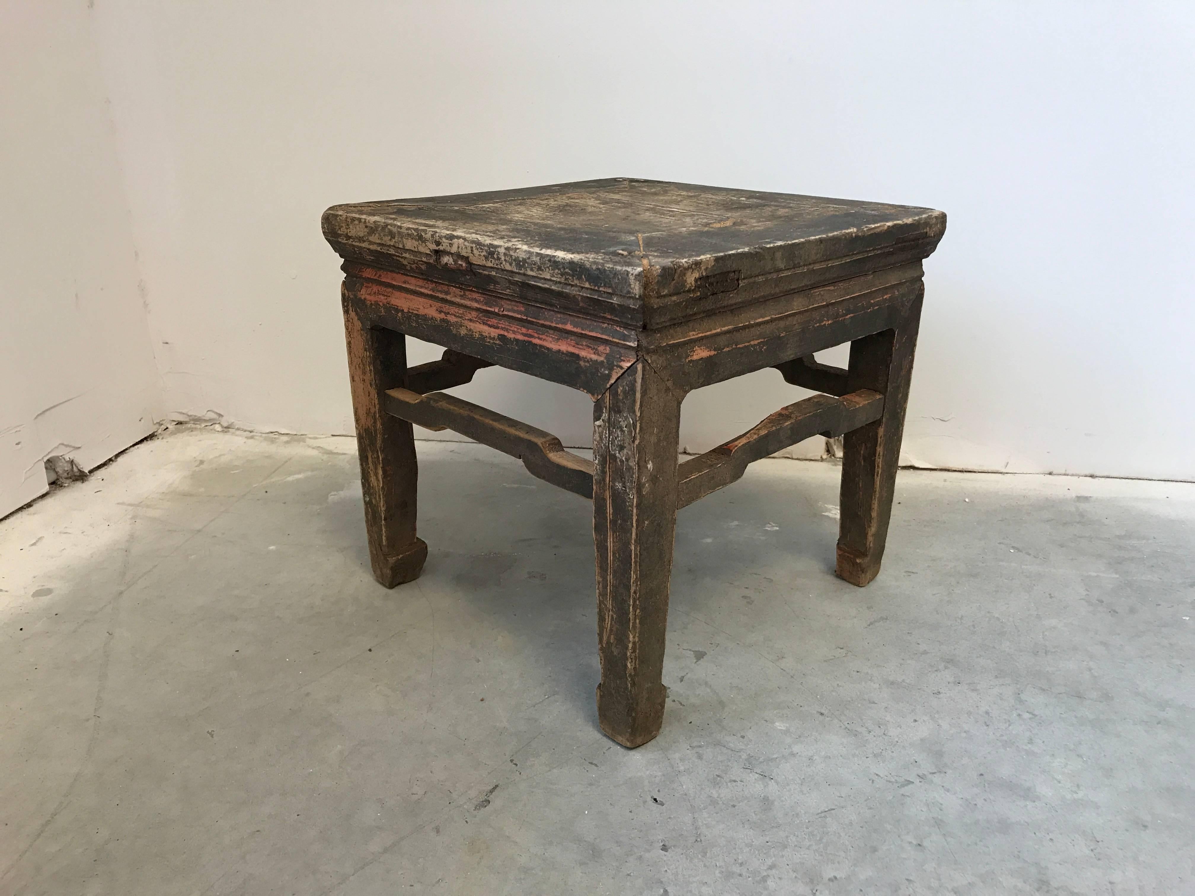 Offered is a beautiful, 19th century Asian elmwood stool/side table.