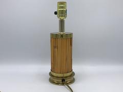 1960s Bamboo and Brass Lamp