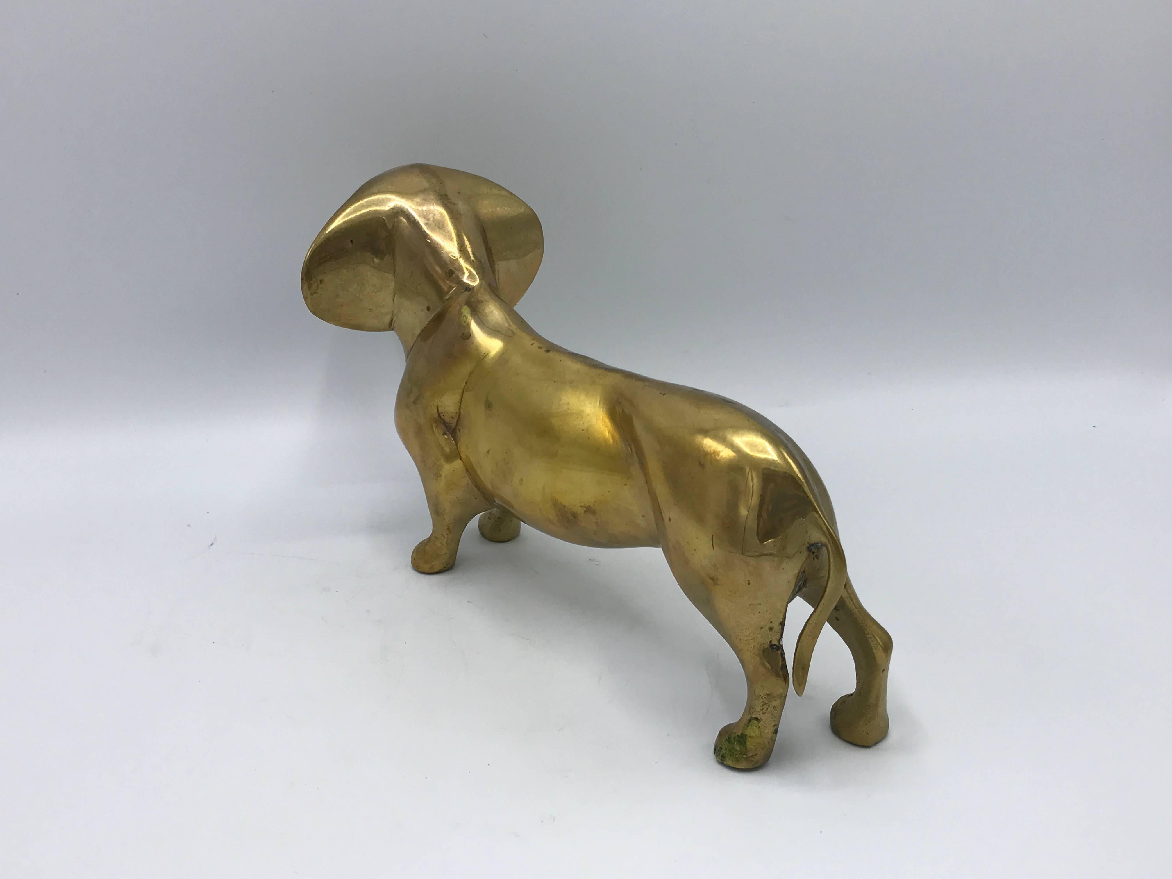 metal dachshund sculpture