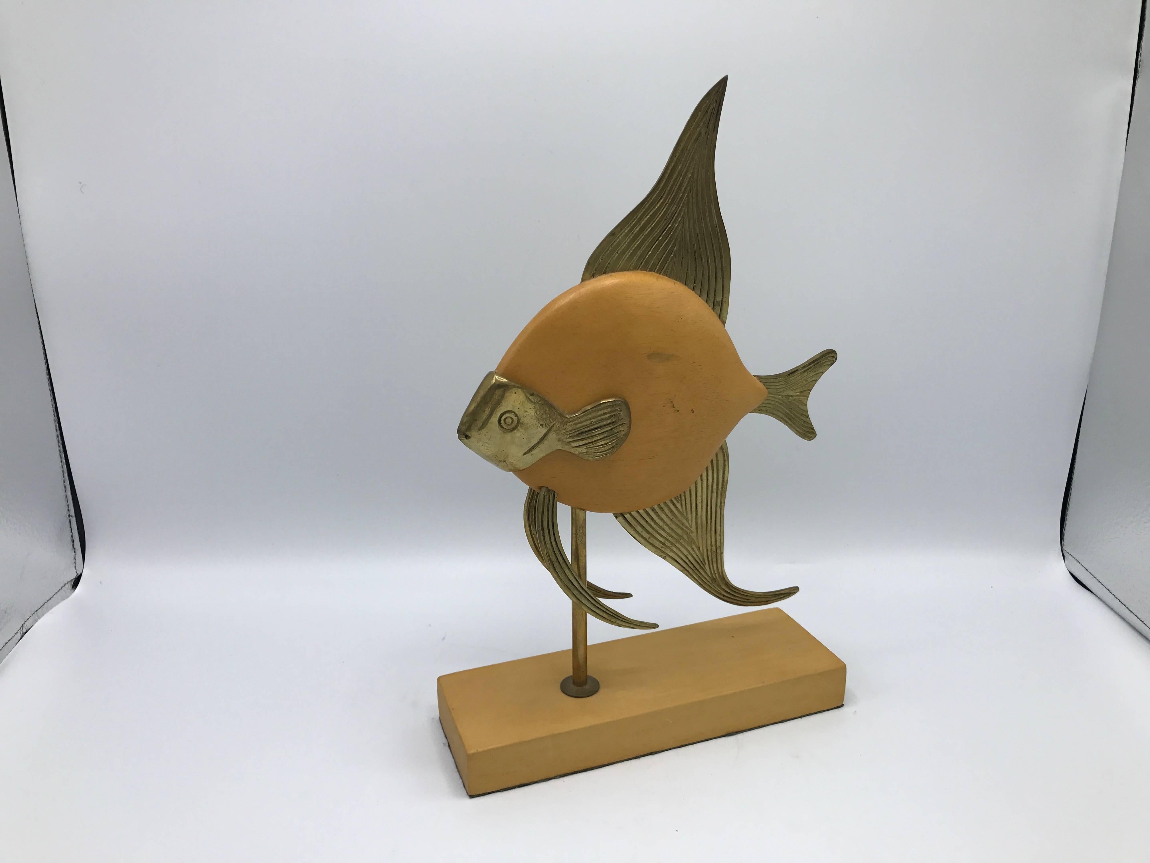 brass fish sculpture