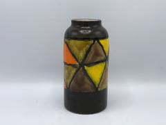 1960s, Italian, Bitossi Raymor Ceramic Polychrome Geometric Vase