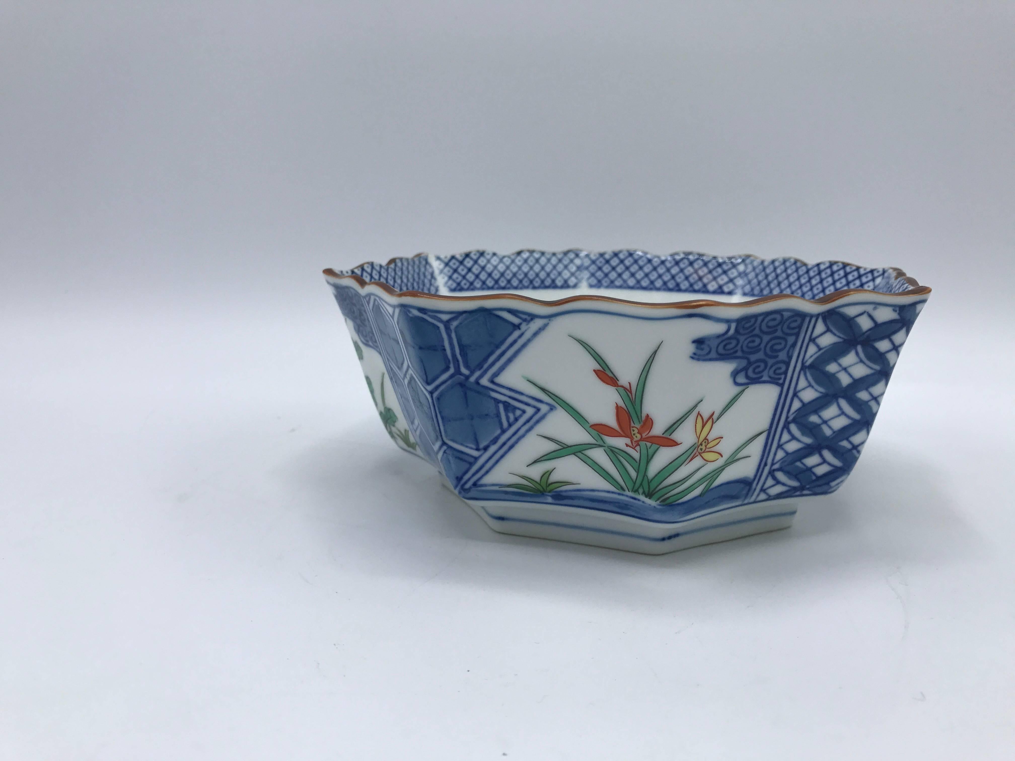 blue and white chinoiserie bowl