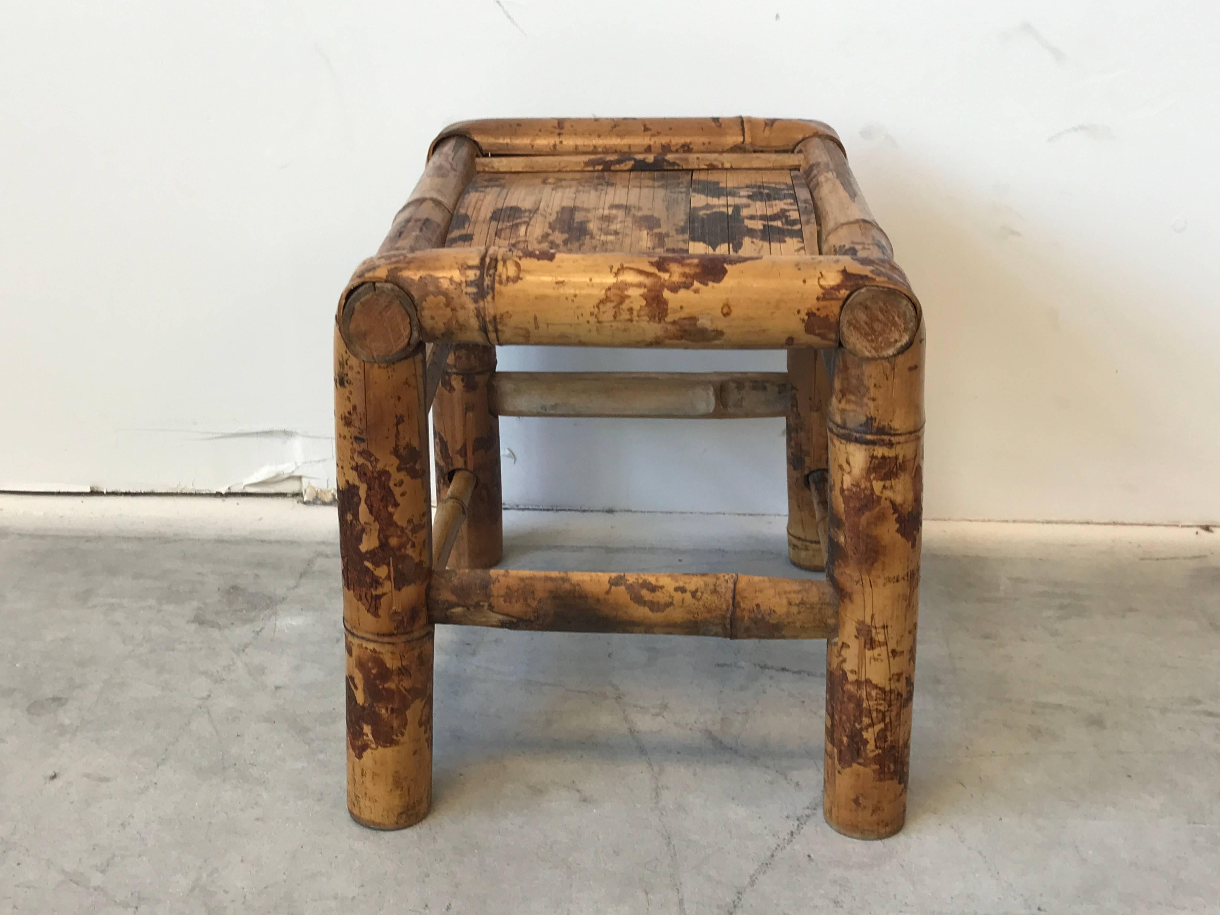 19th Century Victorian Bamboo Stool In Excellent Condition In Richmond, VA