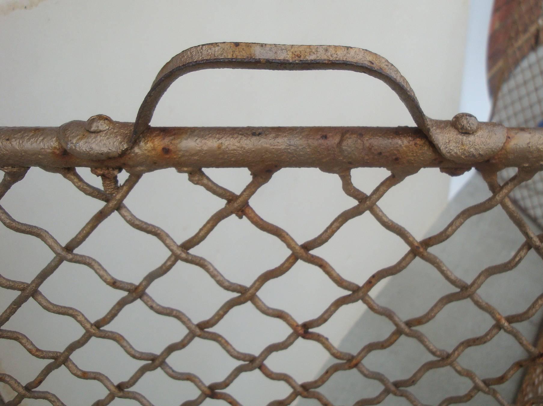 Early 20th Century Handcrafted Iron Fires Screen with Castle Emblem 1