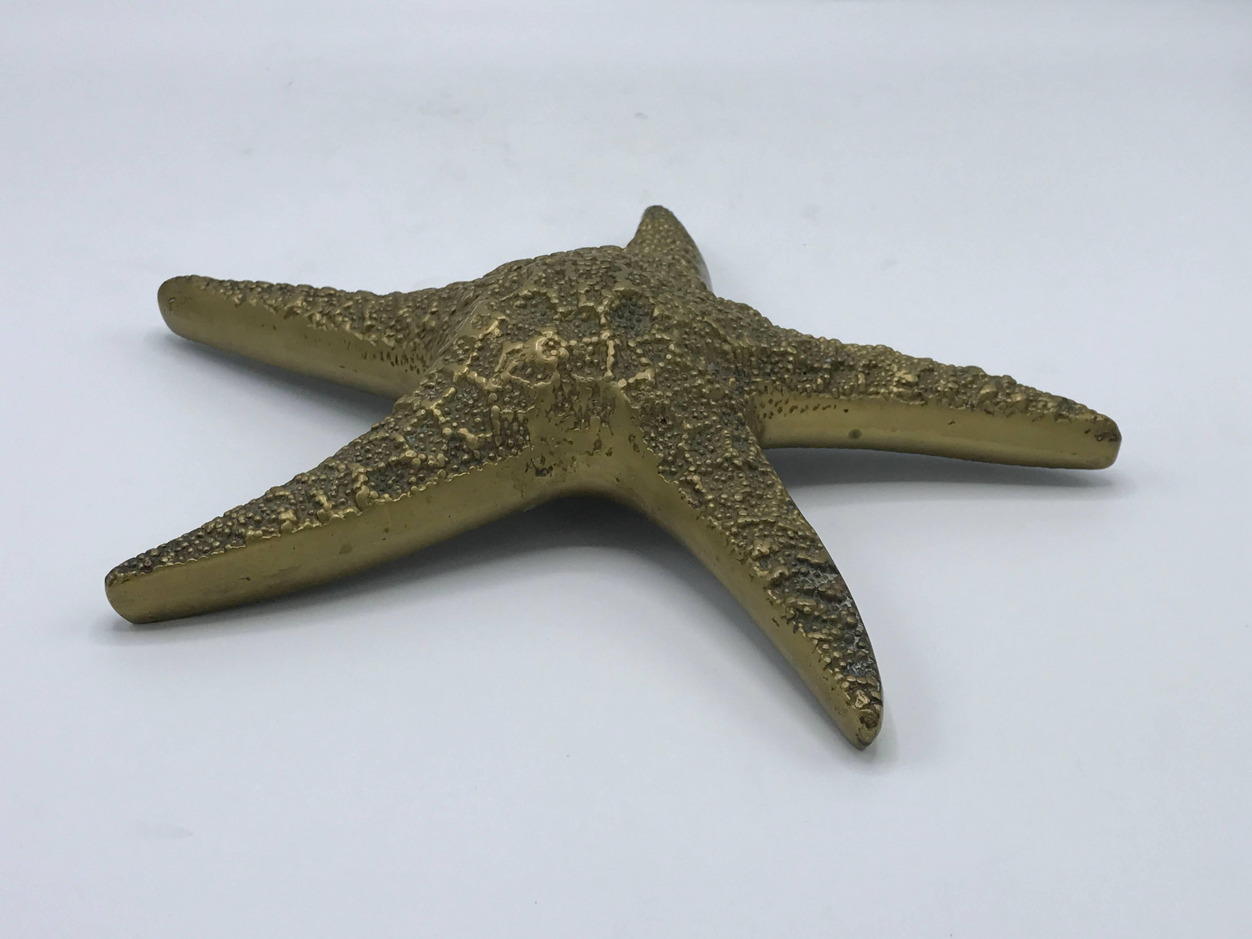 1960s Brass Starfish Sculpture In Excellent Condition In Richmond, VA