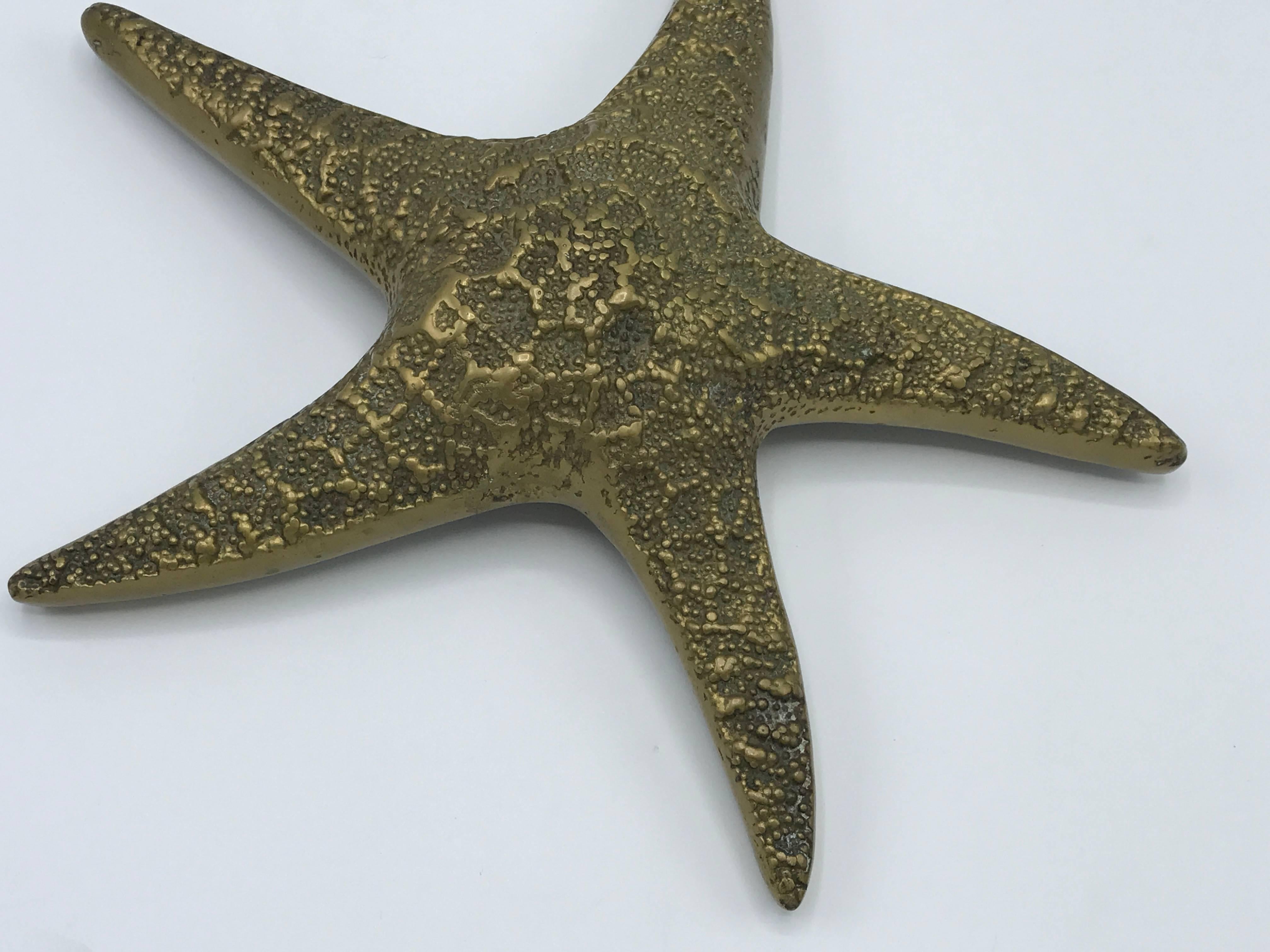 Mid-Century Modern 1960s Brass Starfish Sculpture