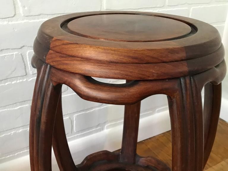 1950s Ming Style Wooden Garden Stool at 1stdibs