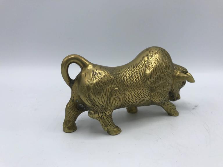 1970s Brass Bull Sculpture at 1stdibs