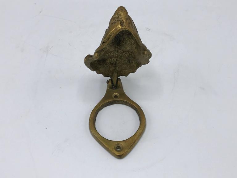 1950s Brass Male Face Door Knocker Sculpture At 1stdibs