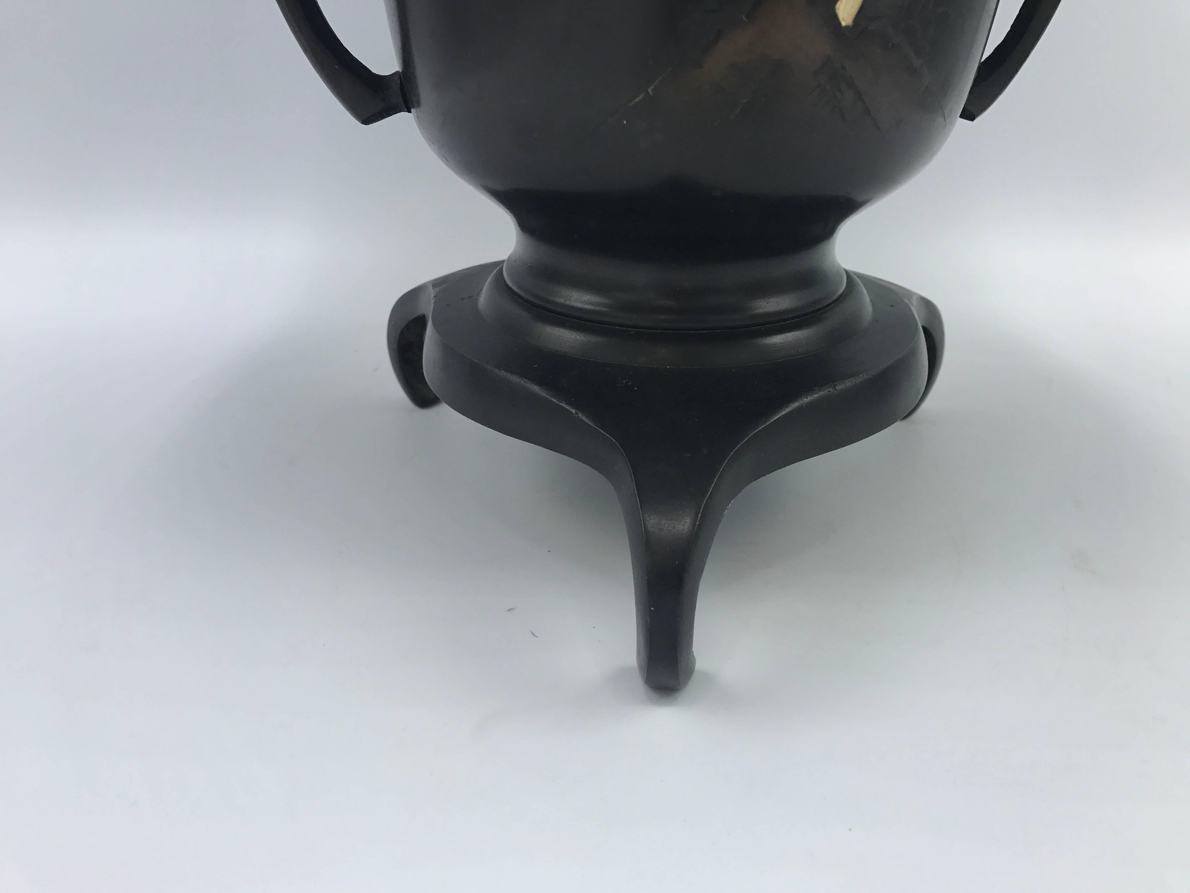 1930s Asian Pagoda Motif Flower Frog Urn In Excellent Condition For Sale In Richmond, VA