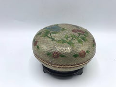 19th Century French Plique a Jour Cloisonné Mosaic Lidded Bowl on Stand