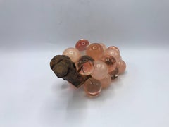 1960s Italian Pink Lucite Grape Sculpture