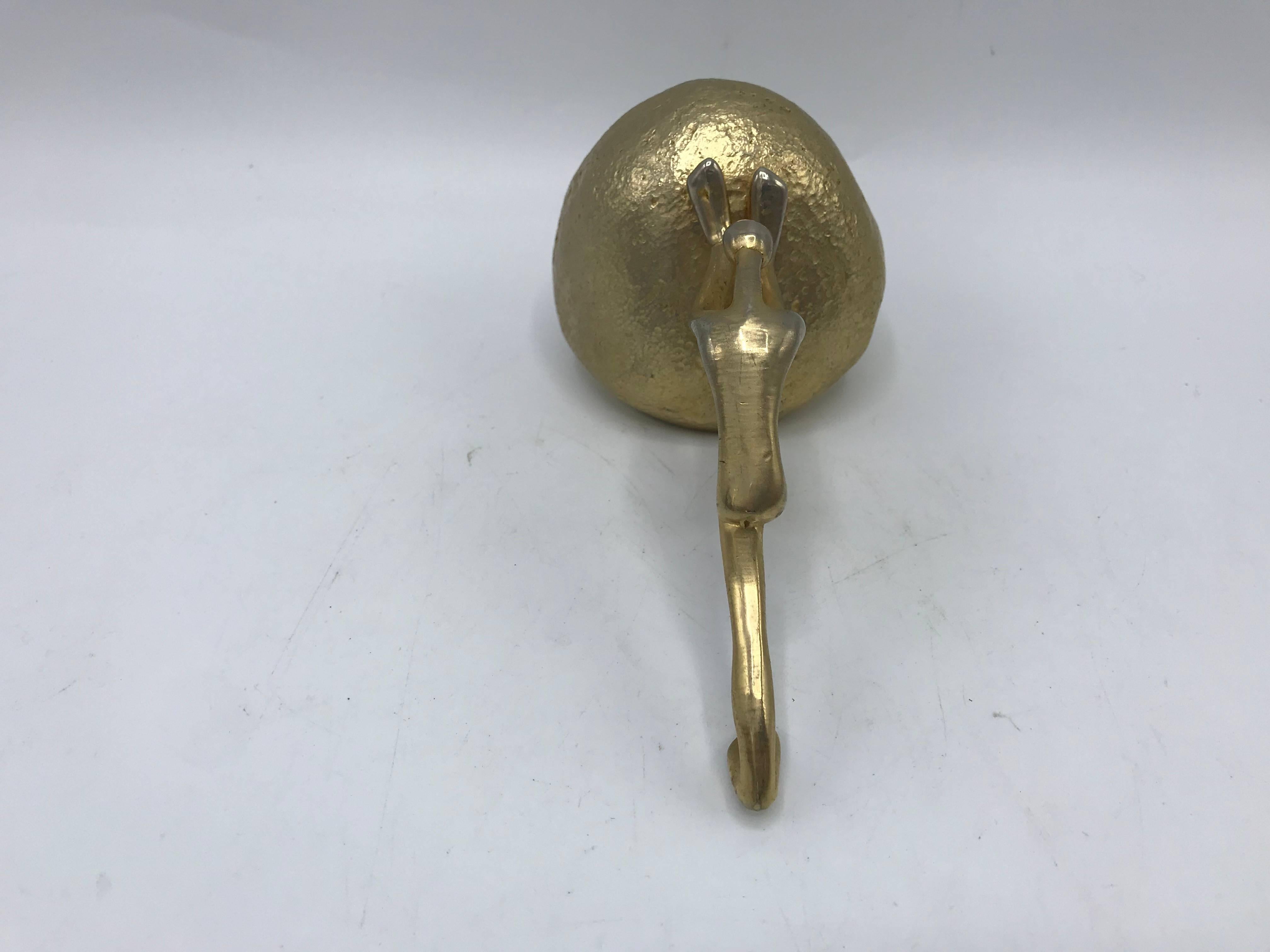 Modern 1970s Ted Arnold Gold Sisyphus Sculpture Paperweight
