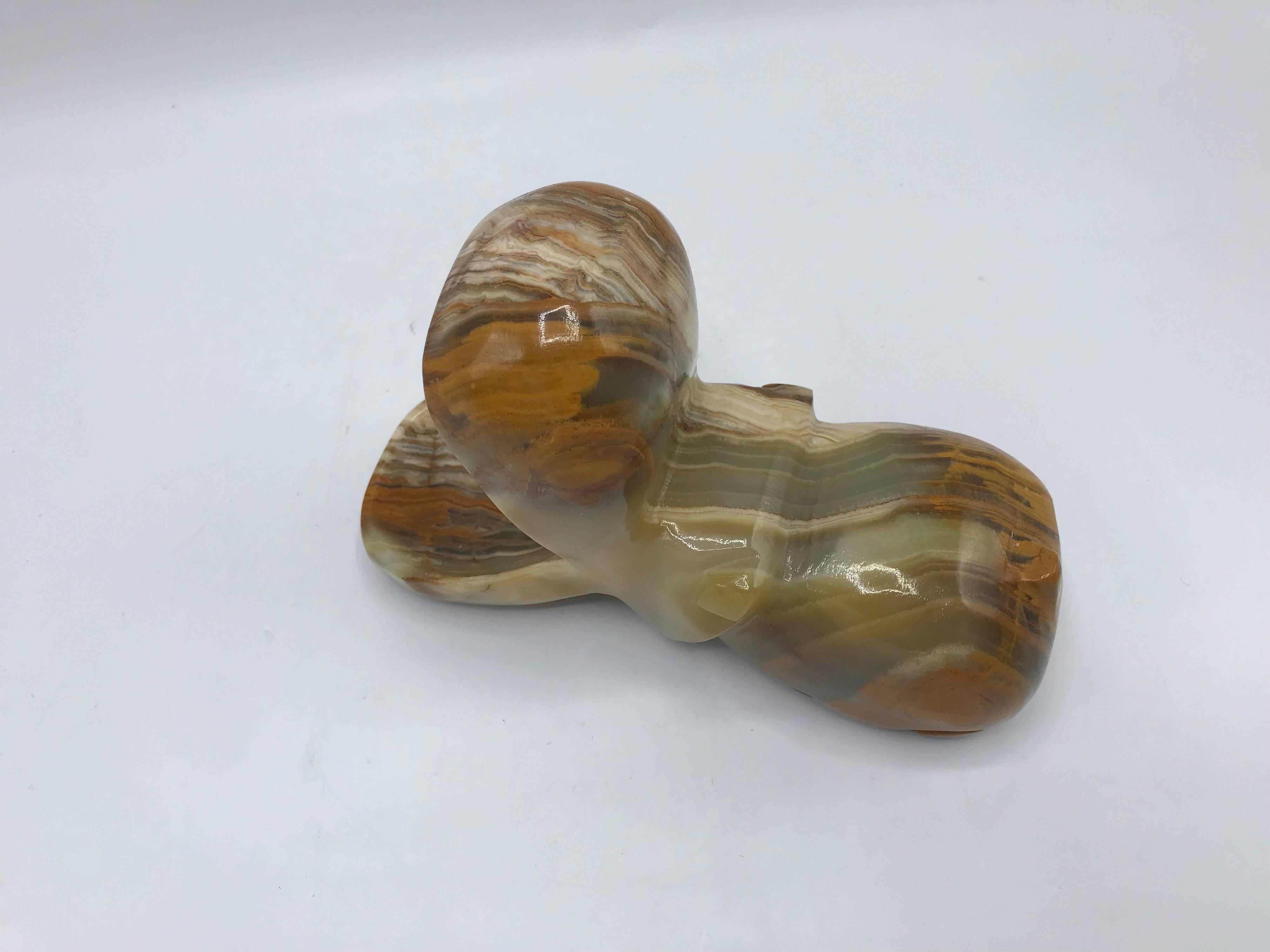 1970s Italian Onyx Hippo Sculpture Ring Dish 2