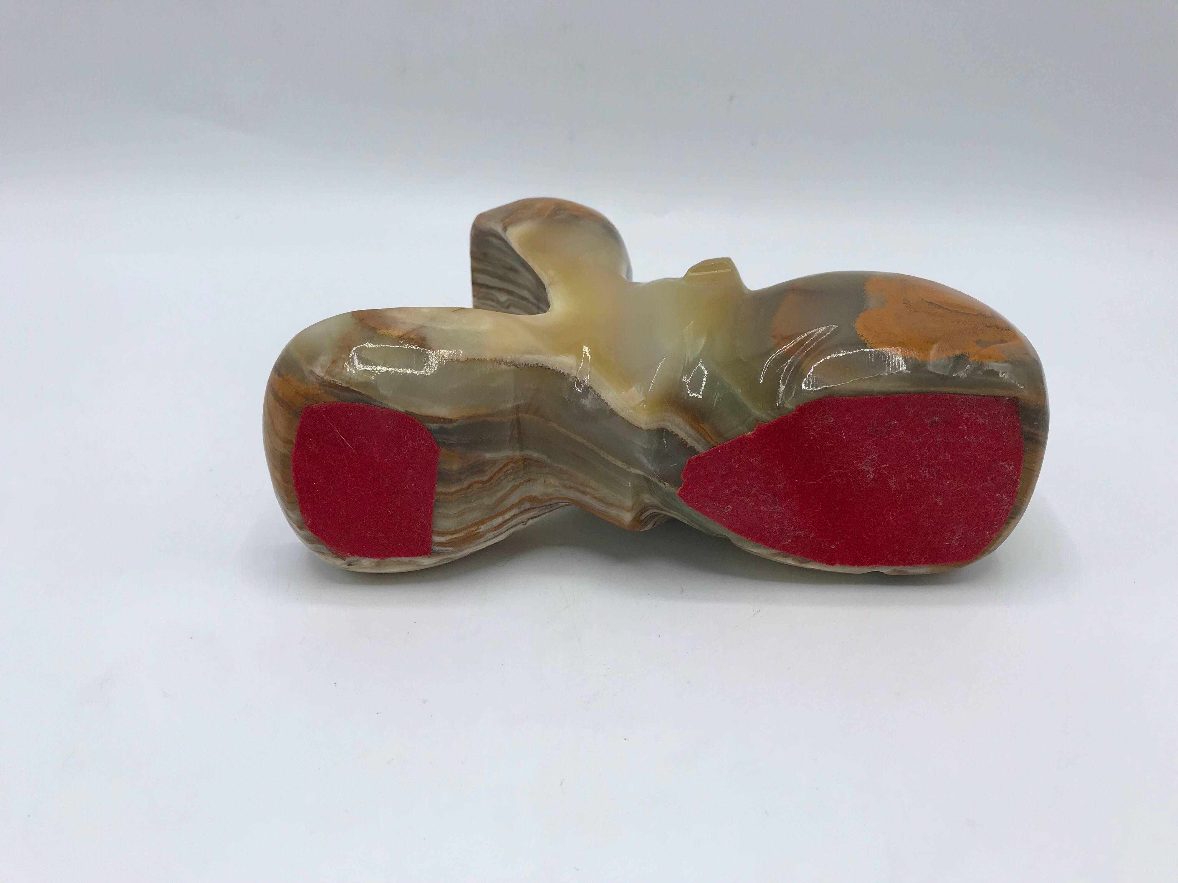 1970s Italian Onyx Hippo Sculpture Ring Dish 3