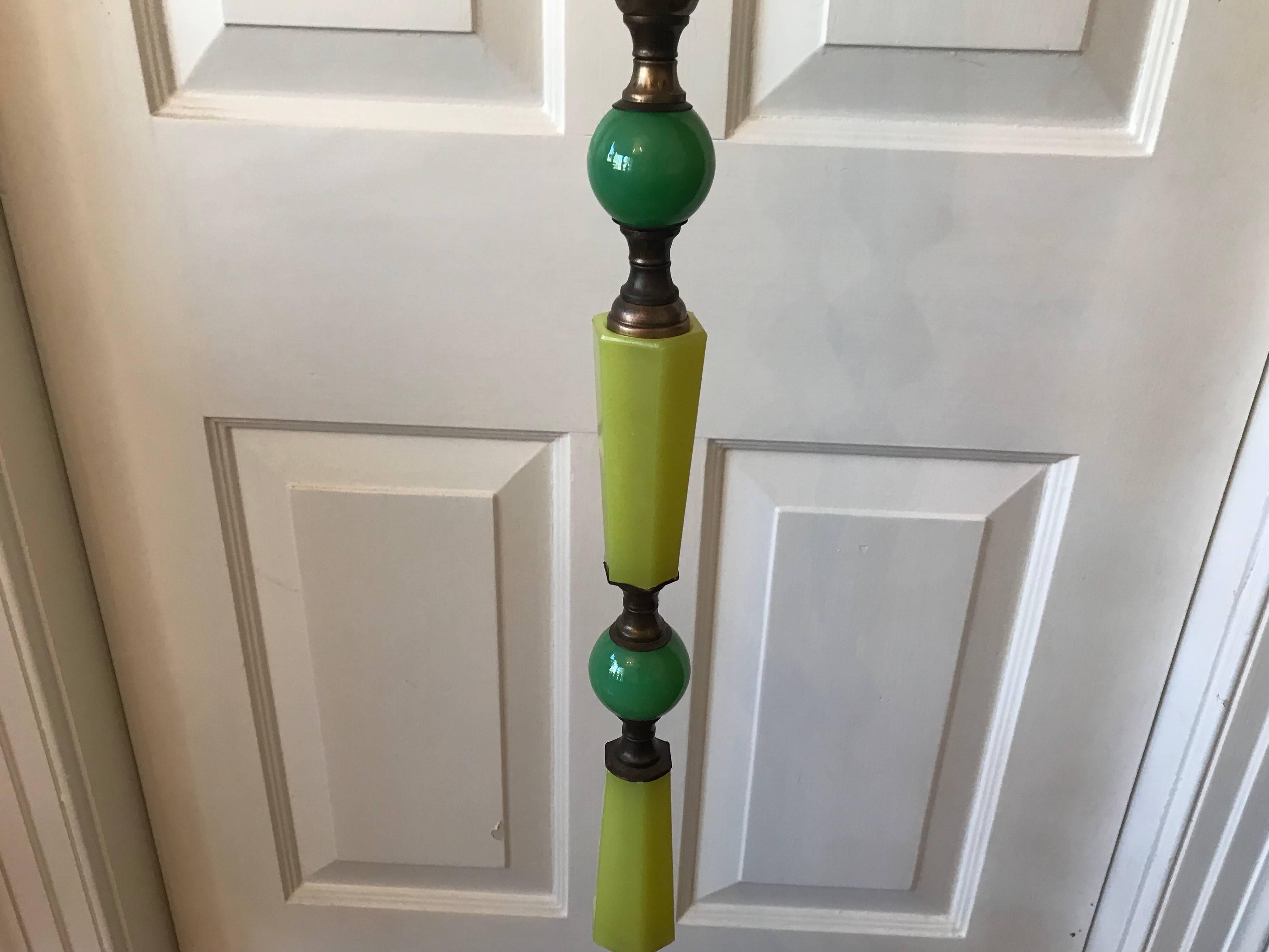 art deco jadeite floor lamp