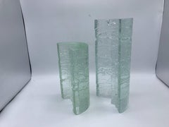 Pair of 1960s Frantisek Vizner for Skrdlovice Glass Sculptures