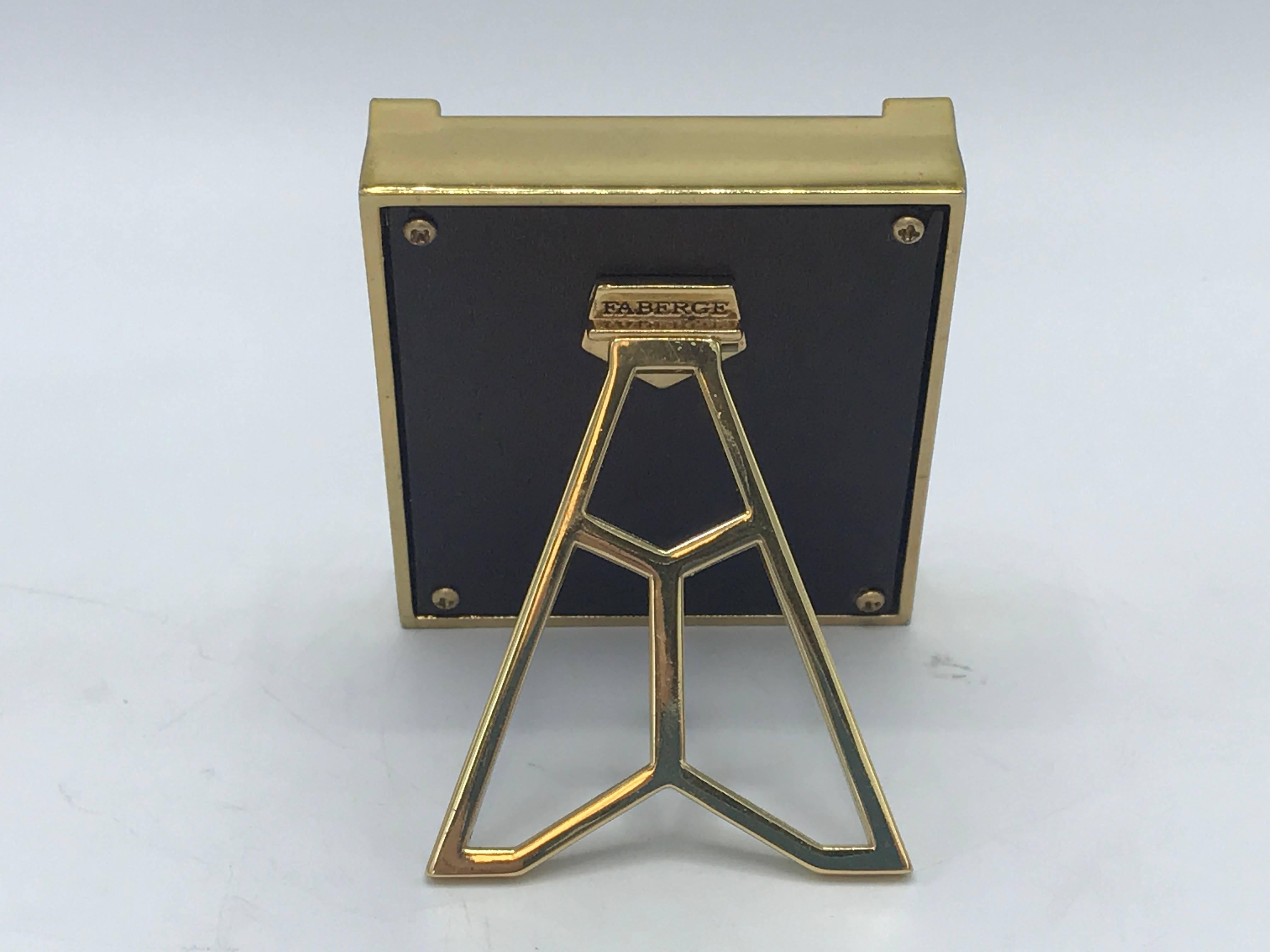 Gold Plate Fabergé Yellow Enamel Catherine Palace Picture Frame For Sale