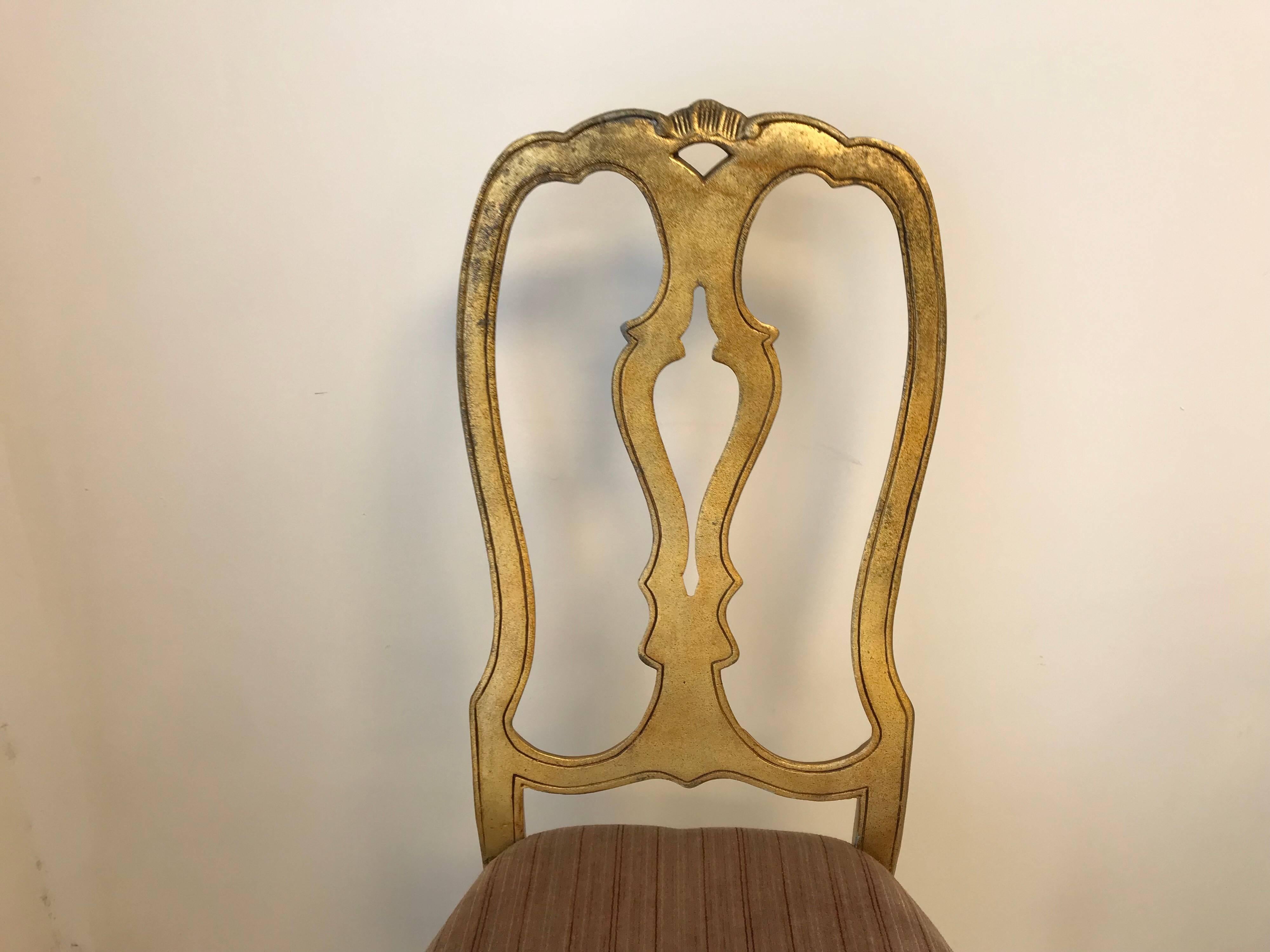 Cast 1980s Arthur Court Lily Dining Table and Chair Set, Set of Five