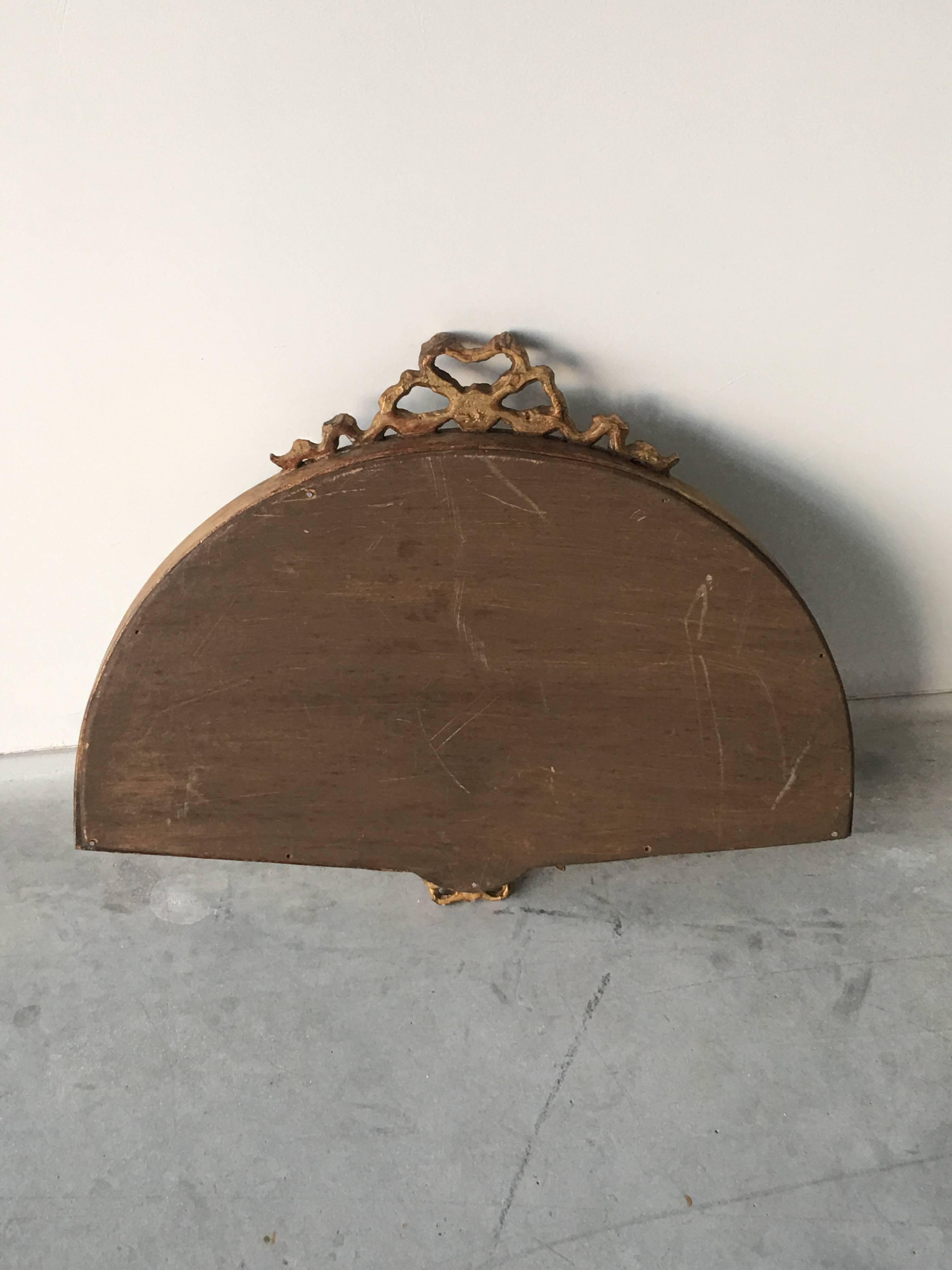19th Century Italian Gilt Fan Shaped Mirror 3