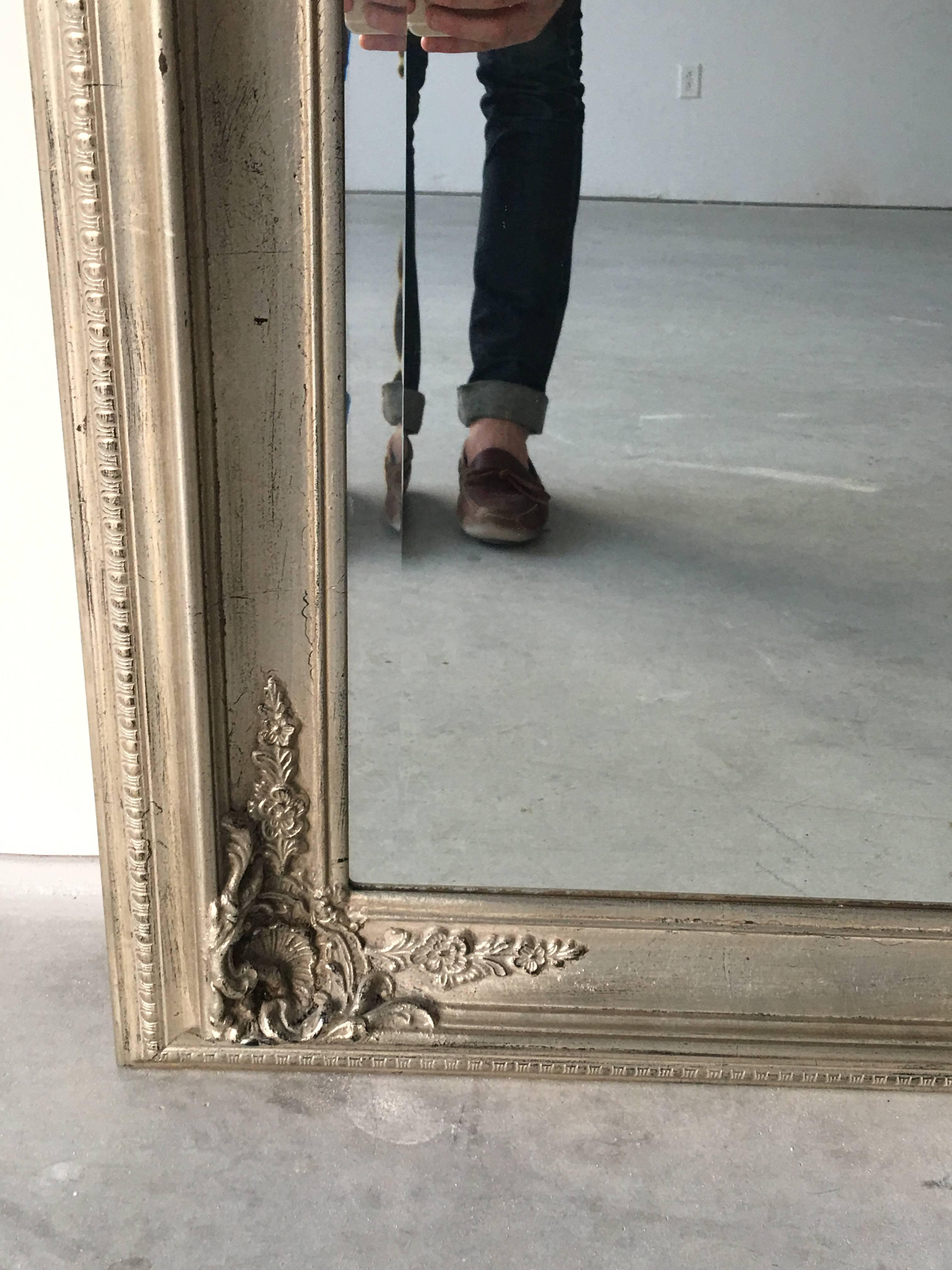 20th Century 19th Century Style Silver Gilt Mirror