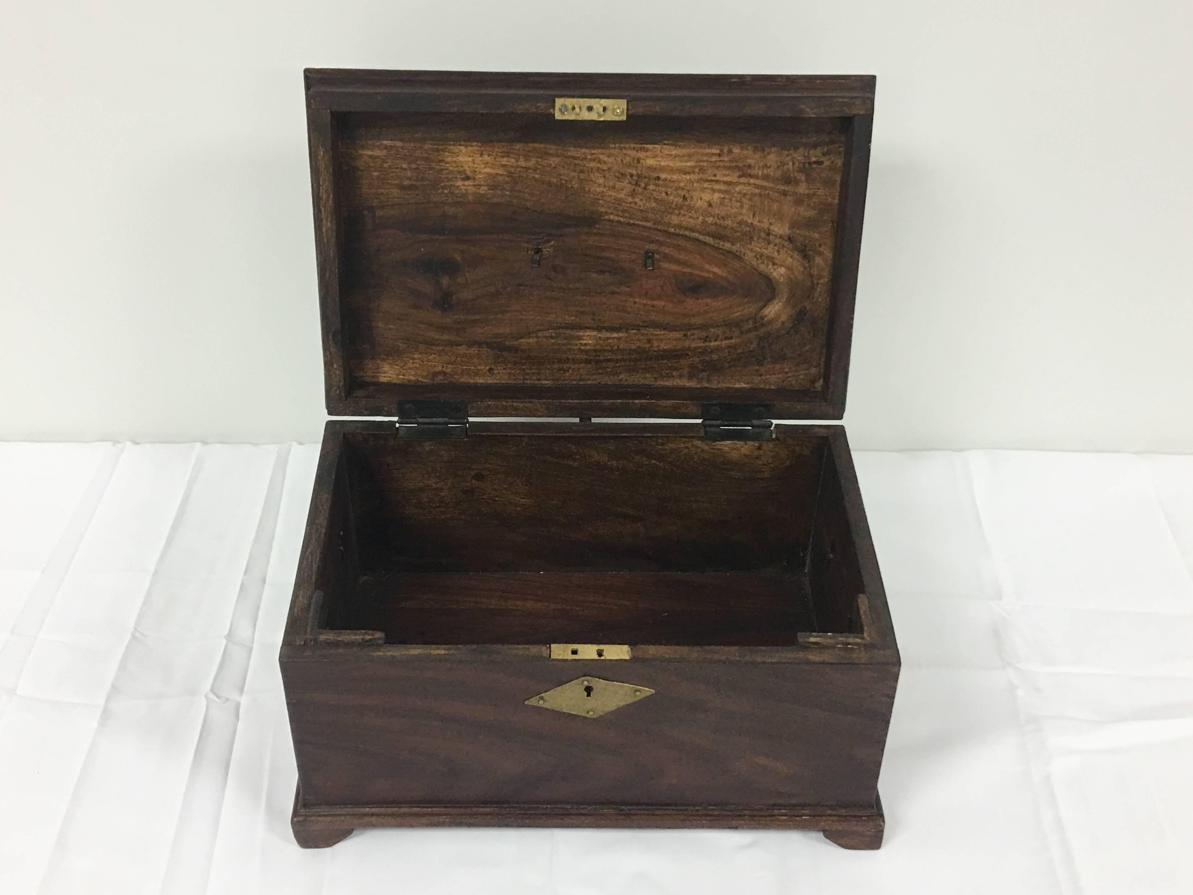 British 19th Century English Mahogany Tea Caddy Box