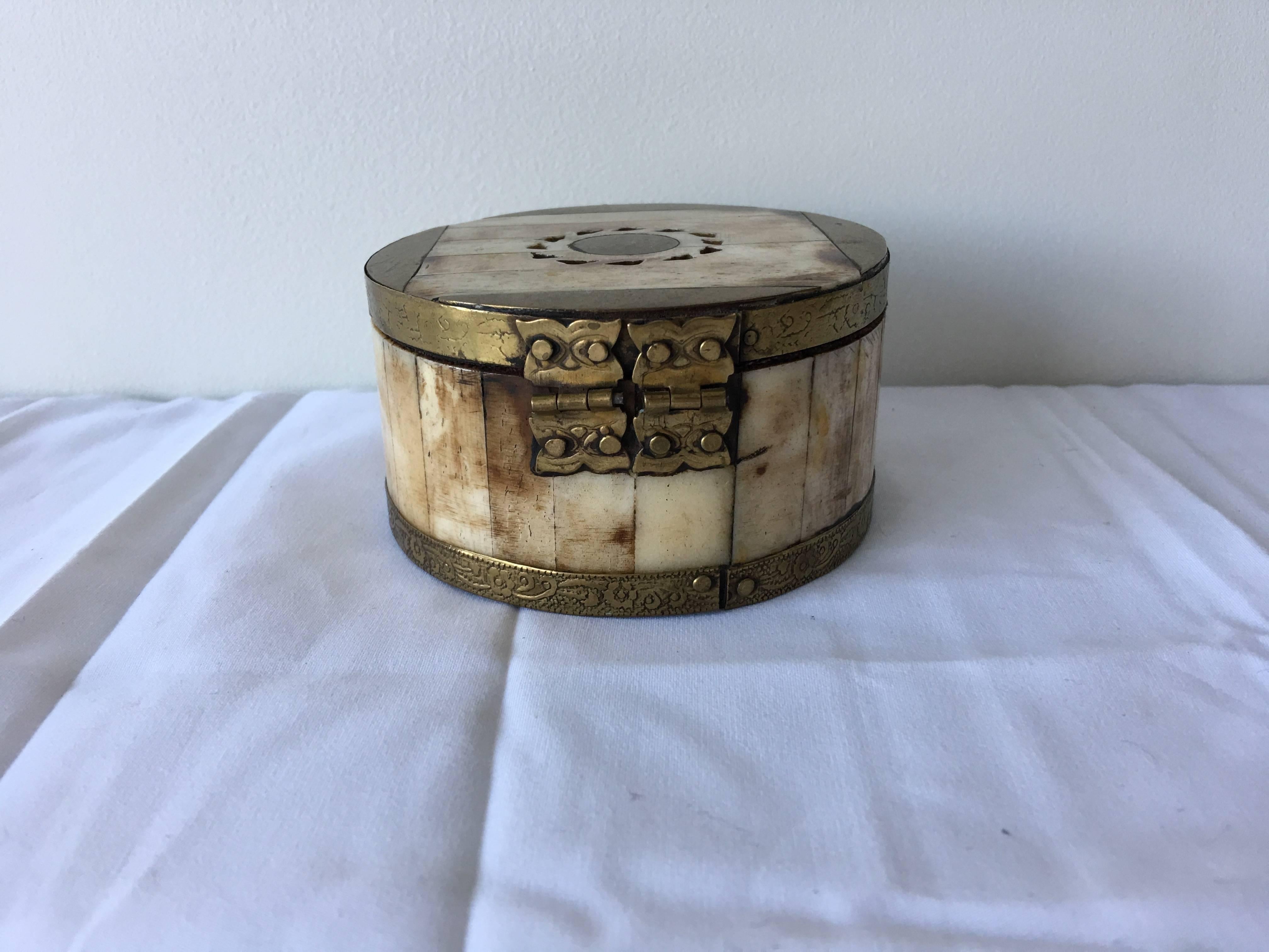 19th Century Bone and Brass Decorative Box 3