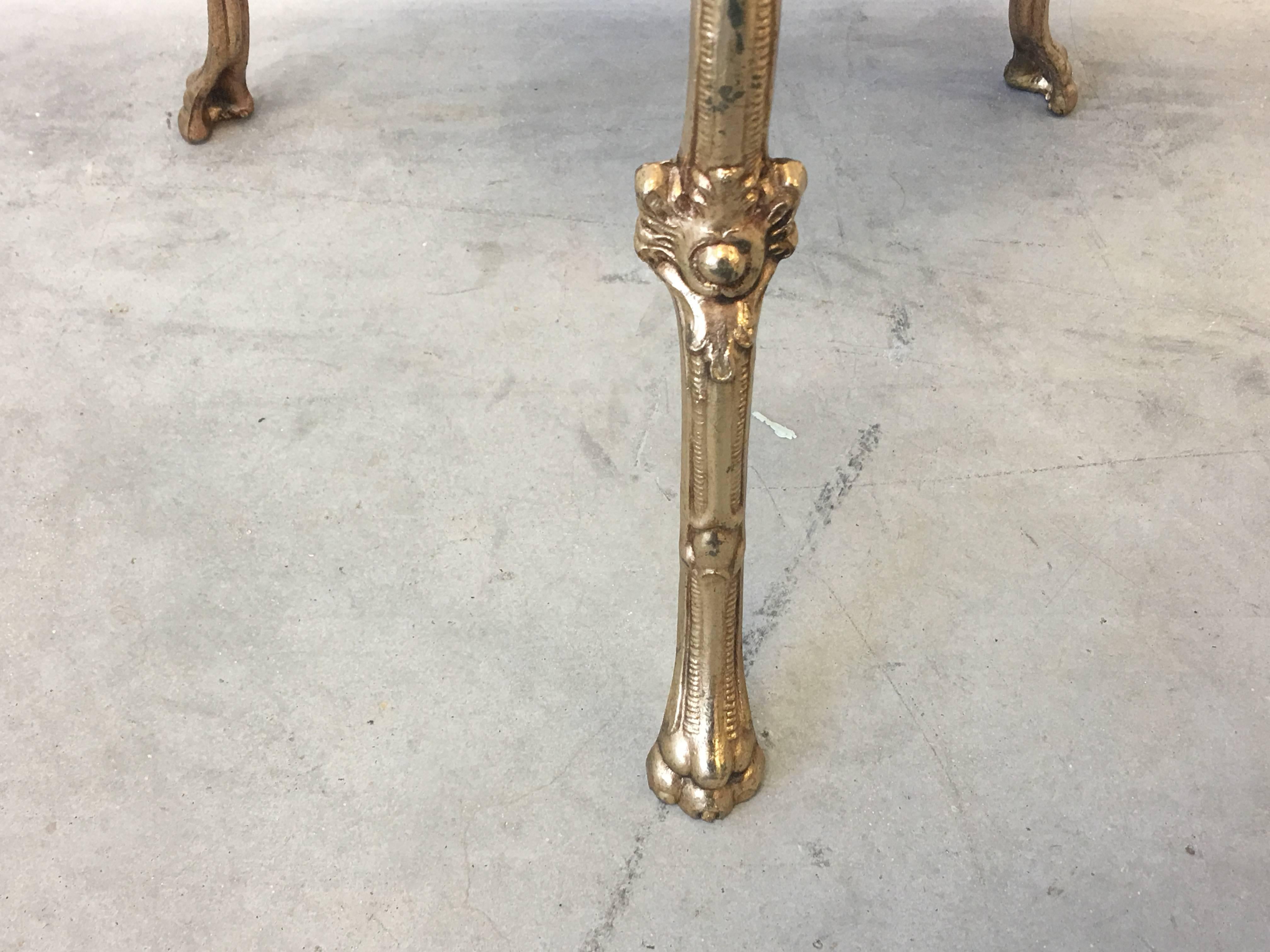 19th Century Art Nouveau Solid Brass Plant Stand Table 1
