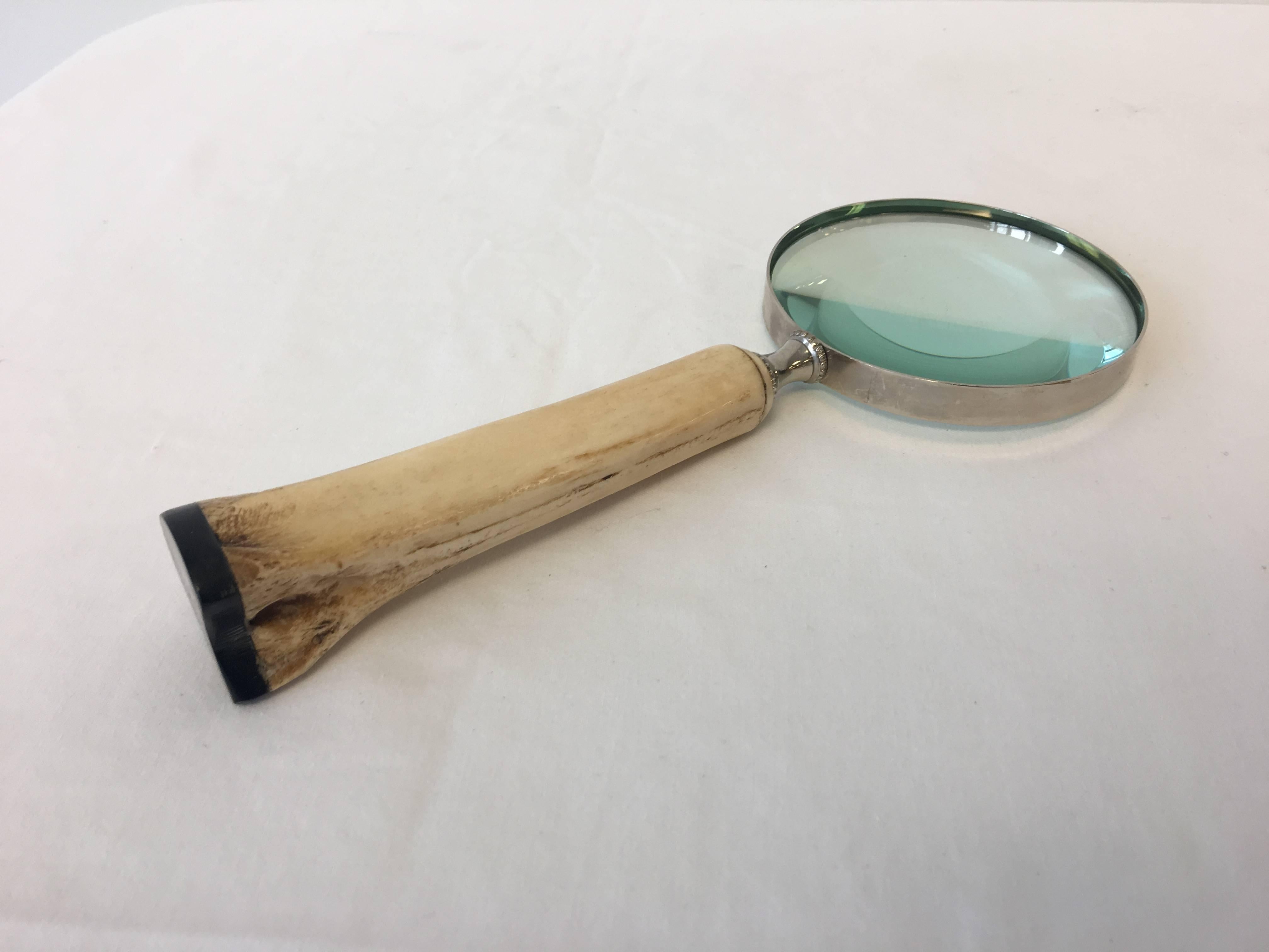 Modern White Bone Magnifying Glass